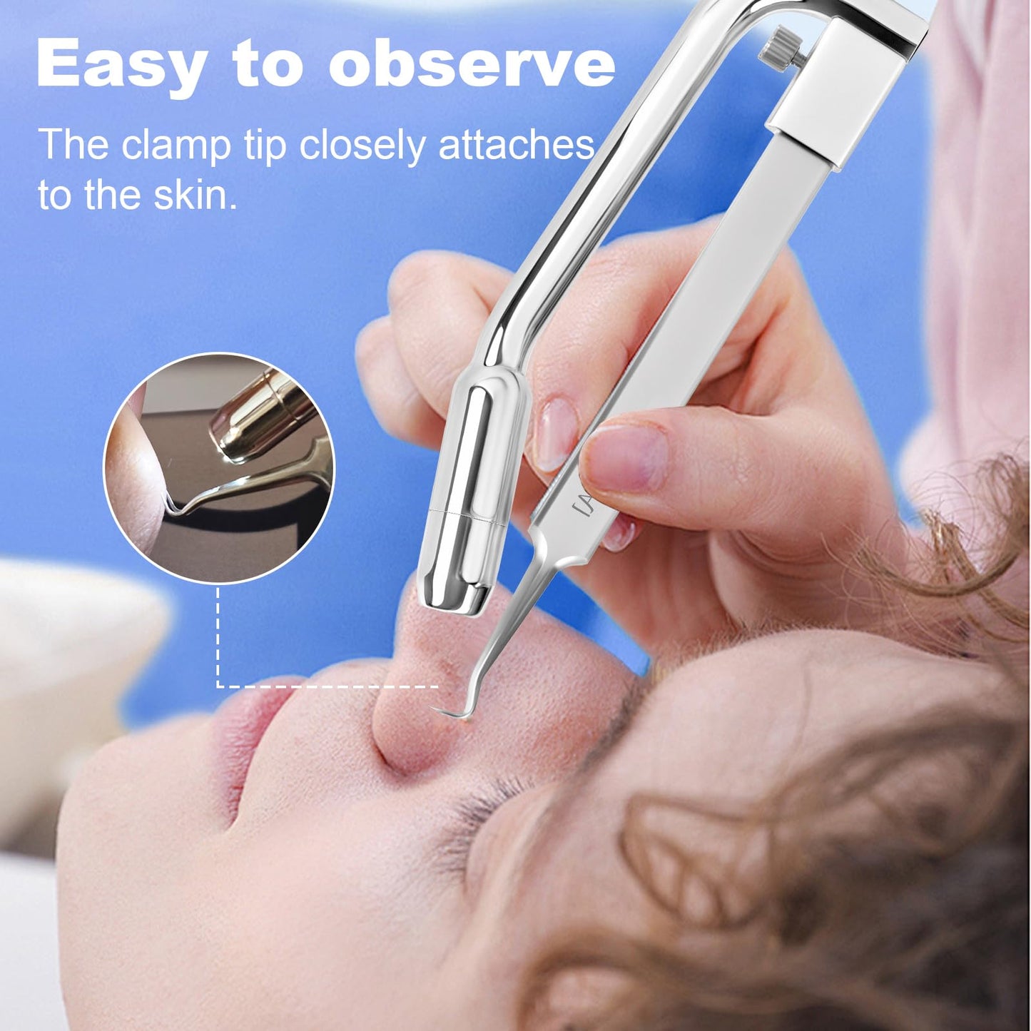 Kosimai Black Head Remover for Face Tool Professional Pimple Popper HD Camera,30 Times Magnification 1080P, (Silver)