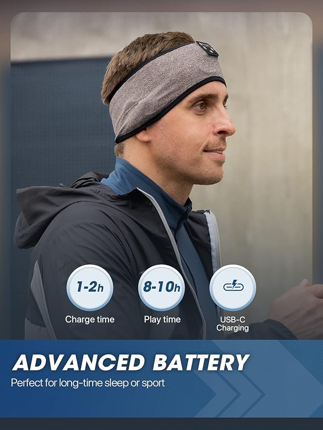 Sleep-Headphones-Bluetooth-Sleeping-Headband - Sleeping Headphones for Side Sleeper, Elastic Music Band Cozy ASMR Wireless Eye Mask Valentines Day Gifts for Her Him Wife Husband Women Men