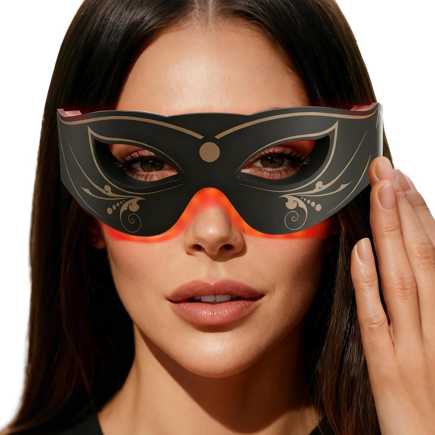 Red Light Therapy Eye Mask – 3 Modes Under-Eye Massager for Dark Circles, Puffiness & Fine Lines | Anti-Aging Eye Care Device for Men & Women, 10-Minute Daily Use