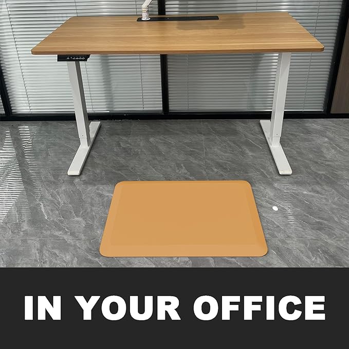 1" Extra Thick Anti Fatigue Floor Mat 40" L x 20" W,Kitchen Mat, Standing Desk Mat,140D Advanced PU Foam Ergonomic Comfort at Home, Office, Garage, Sink (Orange)