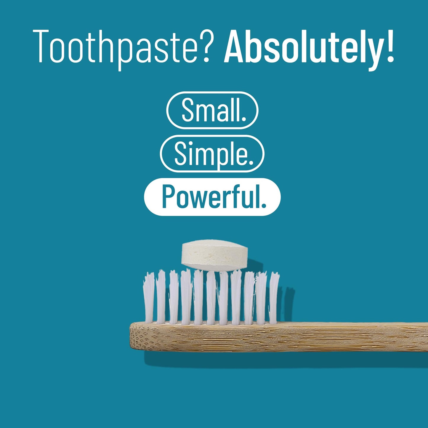 Mint Toothpaste Tablets Fluoride Free – Travel Size Toothpaste for Whitening, Fresh Breath & Clean Teeth – Natural Mint Dental Tablets – Portable Oral Care – 60 Count Jar for Daily Use