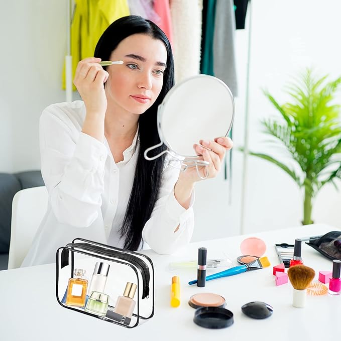 36PCS Clear Makeup Bags, Zippered Travel Toiletry Bag, PVC Plastic Travel Bags for Women Men, Travel Waterproof Portable Bag for Bathroom, TSA Approved