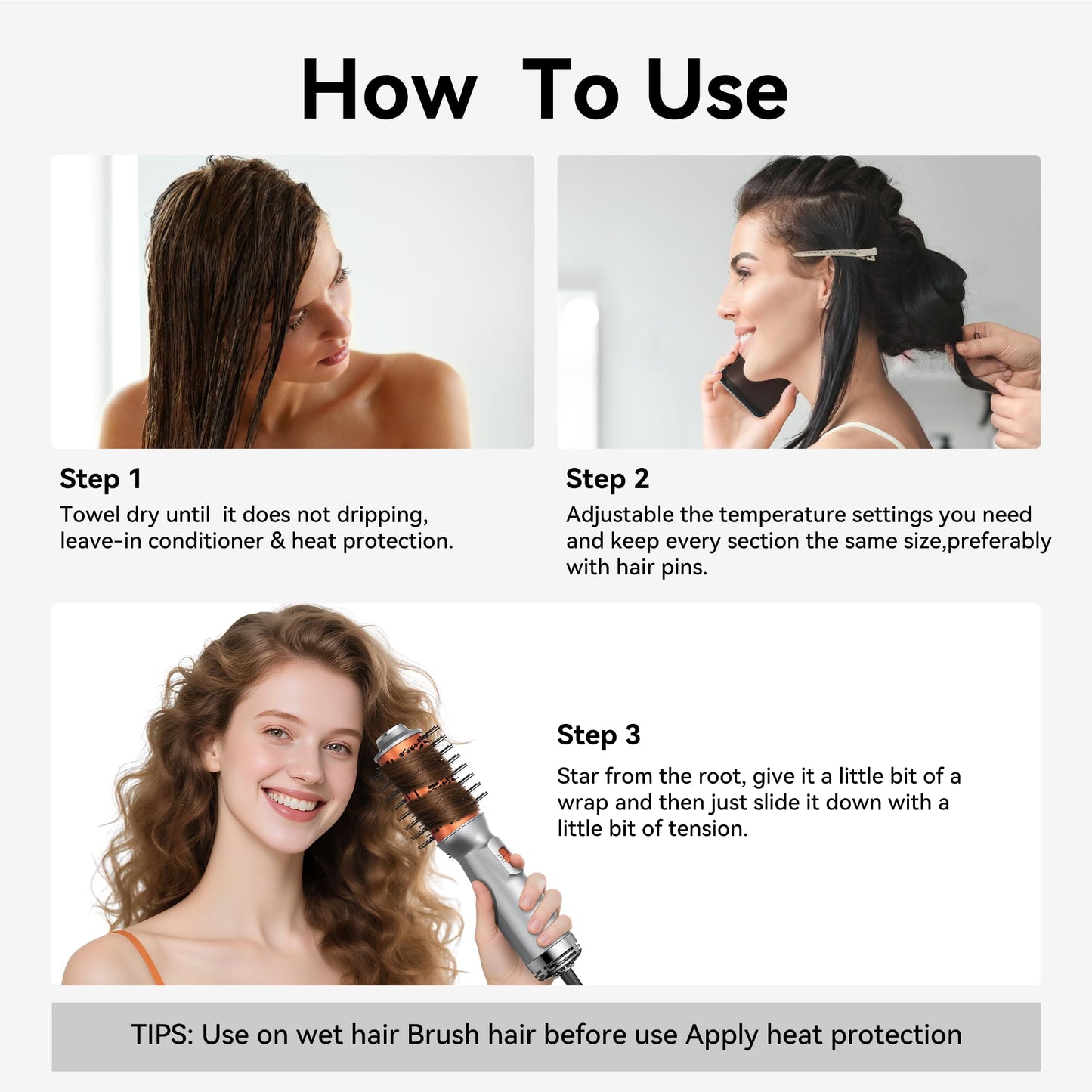 Double Voltage Mini Hair Dryer Brush,Traval Hair Brush 100-240V,3 Heat & 2 Speed Settings Oval Barrel Thermal Brush,Blow Dryer Brush for Dry,Straightening,Voluming