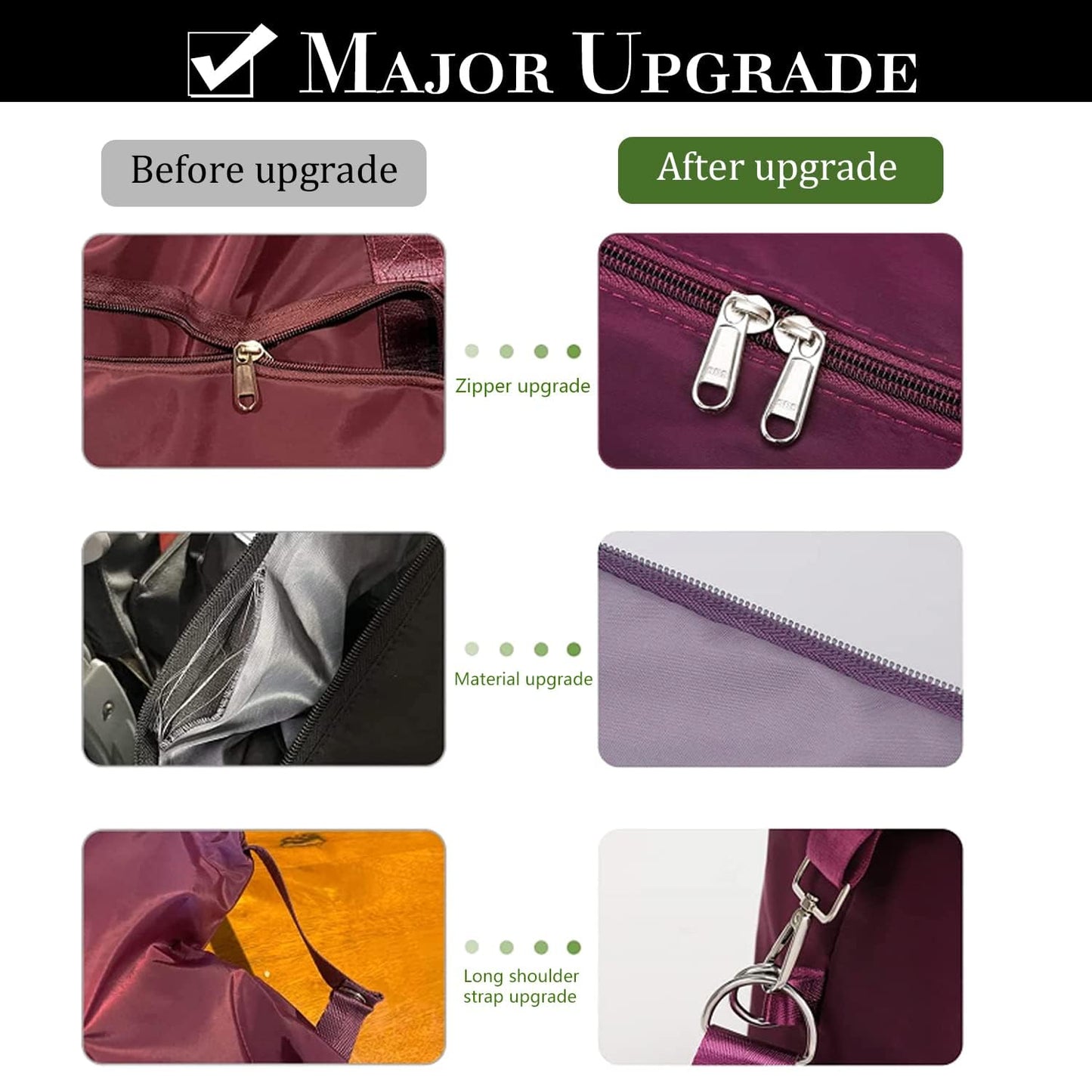 Large Foldable Travel Bag,Foldie Travel Duffel Bags Expandable Women Carry On Overnight Tote Handbag Weekender Sports Duffle,Folding Portable Tote Bags with Trolley Sleeve,Dry and Wet Separation