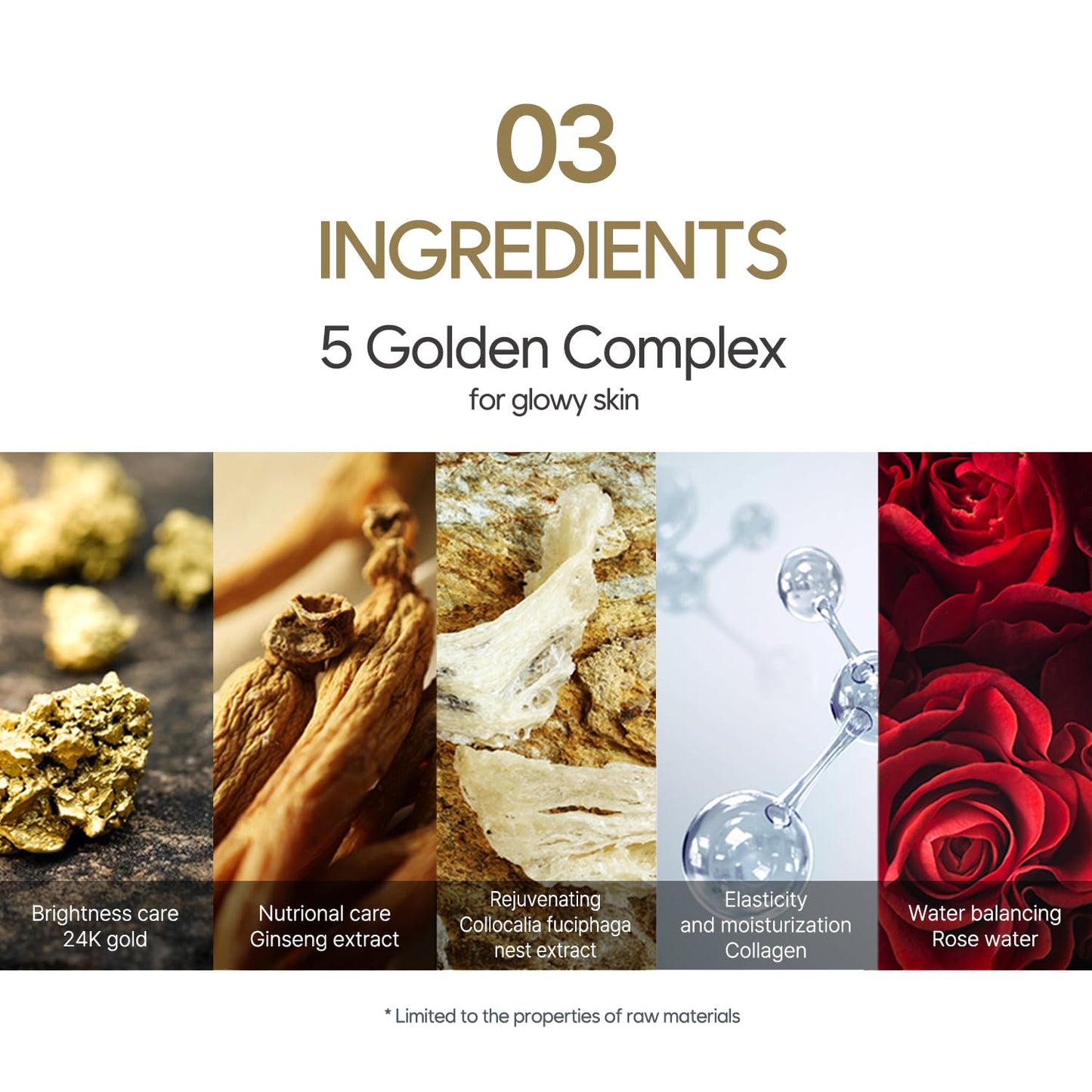 Gold Hydrogel Mask Pack 5ea - 24k Gold Face Mask for Moisturizing, Glow Skin, Hydrating, Skin Elasticity, Youthful Complexion, Ginseng, Collagen Facial Mask