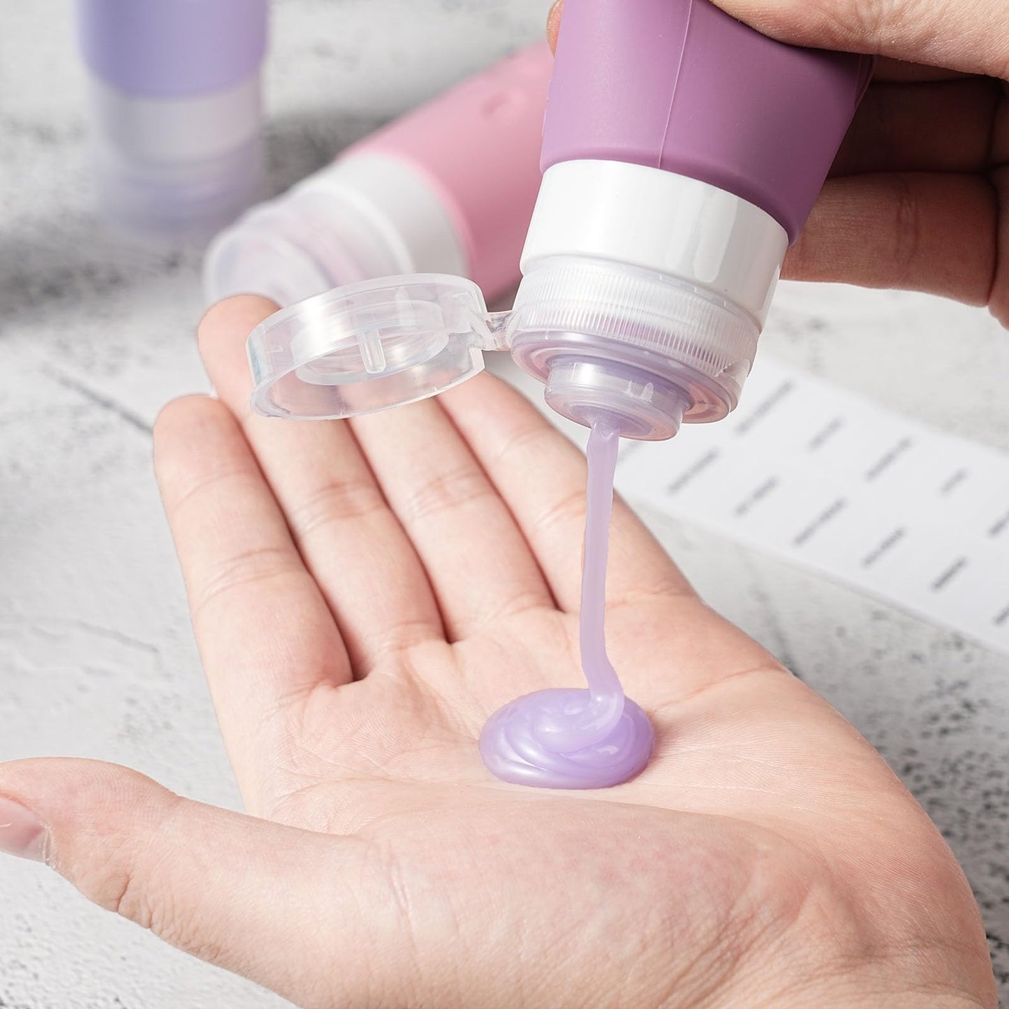 Zafit Travel Bottles for Toiletries, TSA Approved Travel Containers 3oz Leak Proof Travel Tubs Refillable Liquid Travel Accessories for Shampoo Conditioner Lotion Body Wash(Multicolored I)