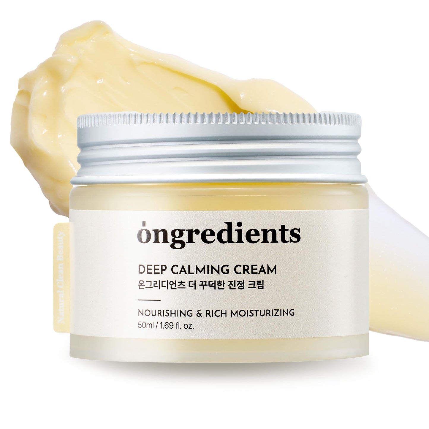 ONGREDIENTS Deep Calming Cream | Daily Face Moisturizer for Dry, Sensitive Skin | Centella Asiatica, Ceramide, Soothing, Skin Barrier, Hydrating | Fragrance-Free, Korean Skincare 1.69 fl Oz