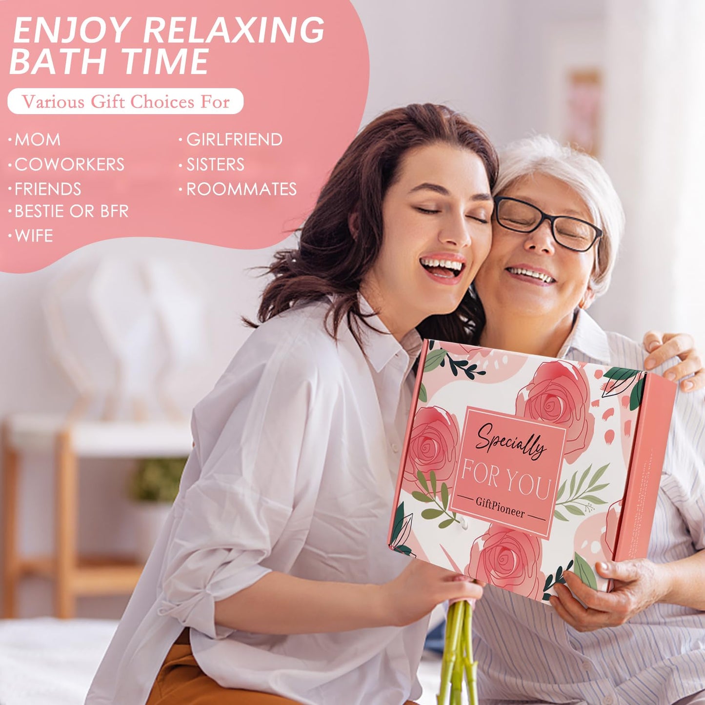 Birthday Gifts for Women, Self Care Gifts for Women, Relaxing Spa Gifts Basket Care Package w/Flannel Blanket, Unique Gifts Box for Mom Her Best Friend Sister Grandma Wife