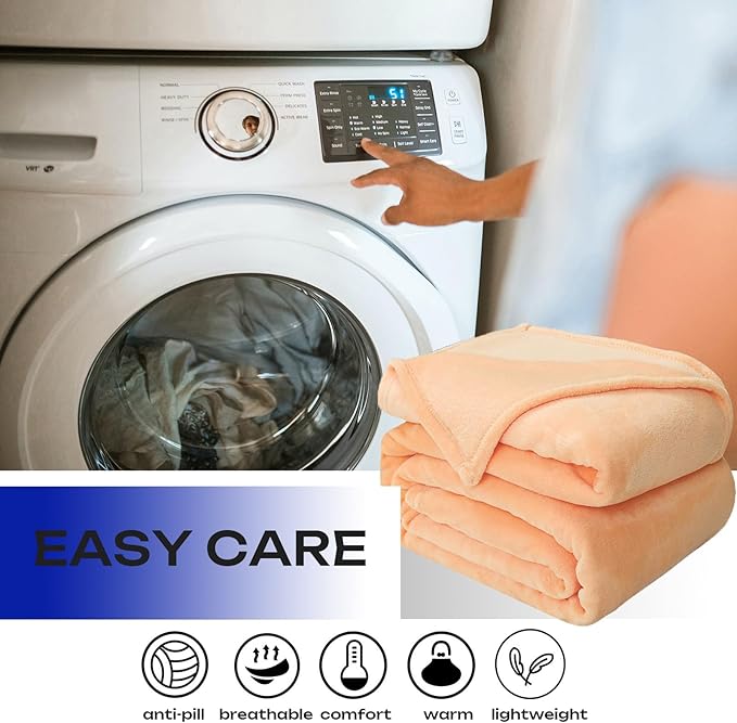 JIAHANNHA Fleece Blanket Twin Size Blush Pink 60 by 80 Inches Throw Blankets for Couch Sofa Bed 280GSM,Super Soft Cozy and Luxury Bed Blanket for All Season