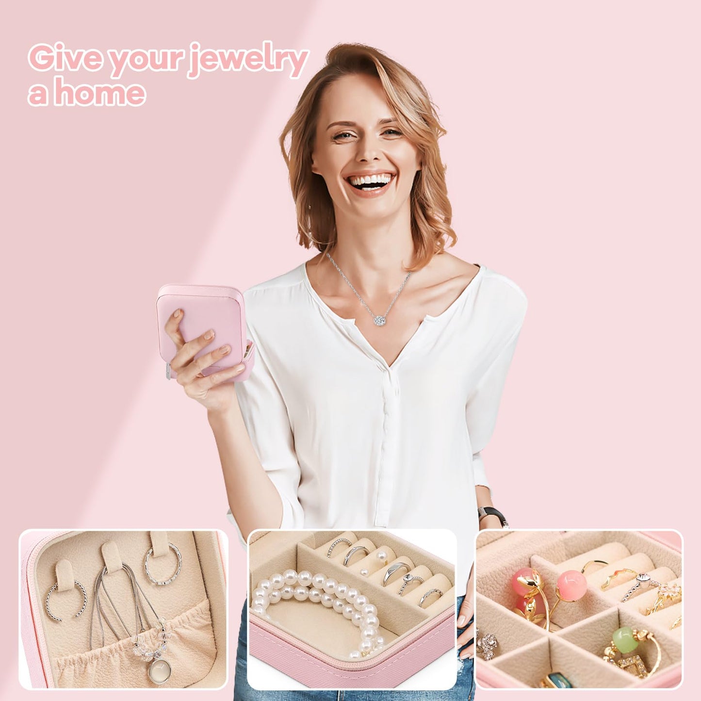 12 Pcs Travel Jewelry Box Exquisite Travel Jewelry Case Portable Jewellery Storage Holder Organizer Box Small Jewelry Organizer for Rings Earrings Necklaces Pendants Bracelets Watches