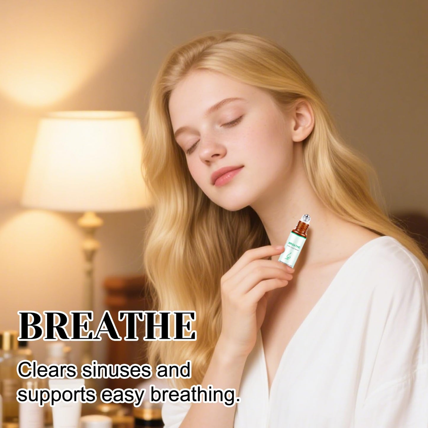 Coastacloud Essential Oils Blend Roll On Set of 3, Essential Oil Roller for Skin, Natural Aromatherapy Oils - Self Care Gifts for Women, Men, Nurse Essentials (Lavender, Breathe, Rose)