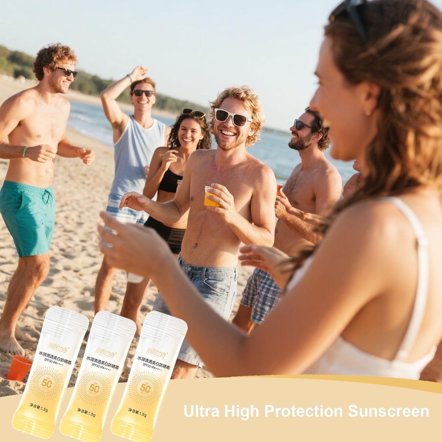 30PCS Mini Sunscreen Tubes | SPF50+ PA++++ Sunblock Sticks | Travel Size sunblock Bulk for Face & Body | Portable Sunscreen for Outdoor, Travel & Daily Use | 1.59 Oz