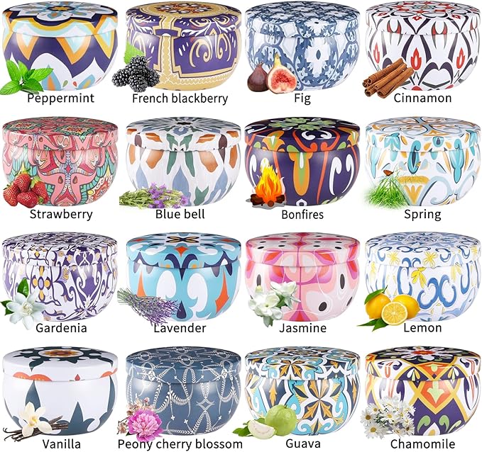 16 Pack Scented Candles Gift Set- Aromatherapy Candle Gifts for Men, Woman-Men Candle Set,Ideal Gift for Travel Home Décor