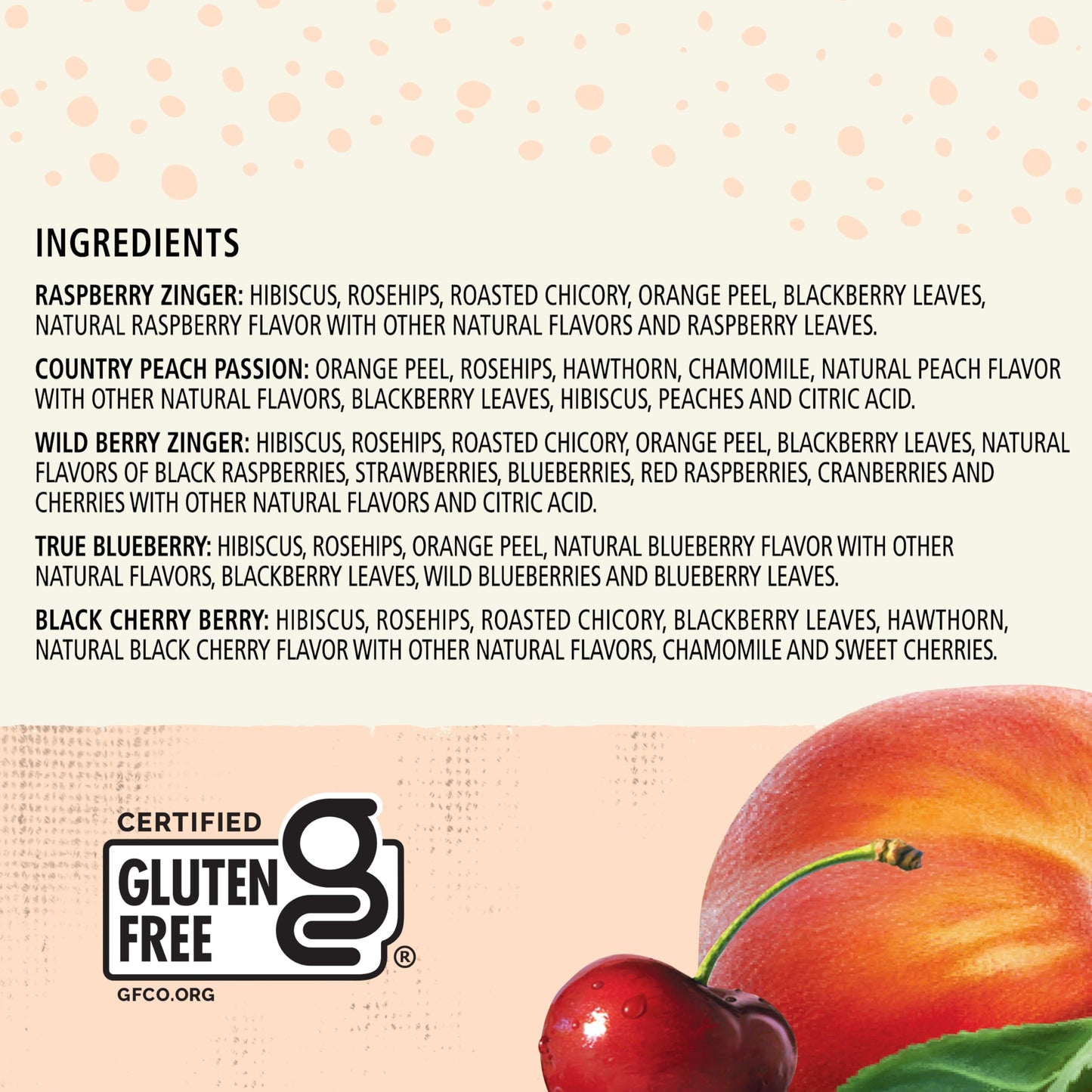 Celestial Seasonings Fruit Tea Sampler Herbal Tea Variety Pack, Caffeine Free, 18 Tea Bags Per Box