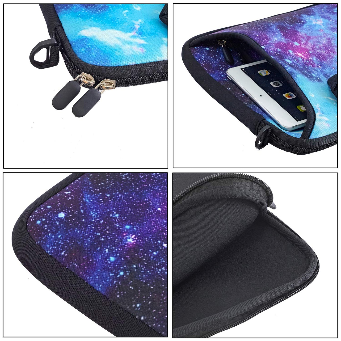RICHEN 14-15.6 Inch Galaxy Laptop Shoulder Bag Messenger Bag Case Notebook Handle Sleeve Neoprene Soft Carpet Tablet Travel Accessories Pocket
