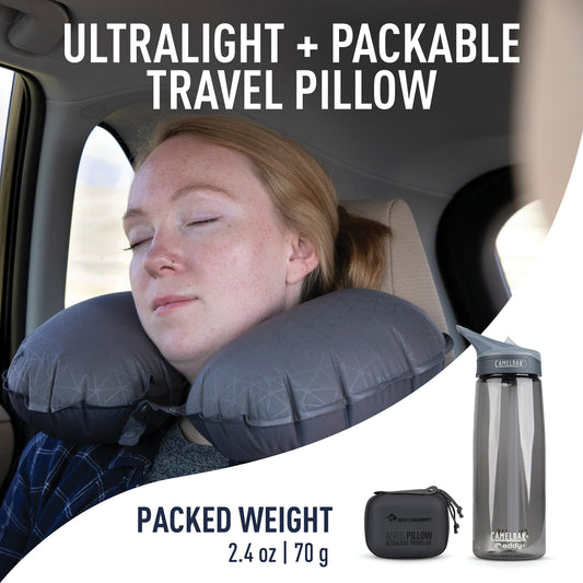 Sea to Summit Aeros Ultralight Traveller Inflatable Neck Pillow, Grey