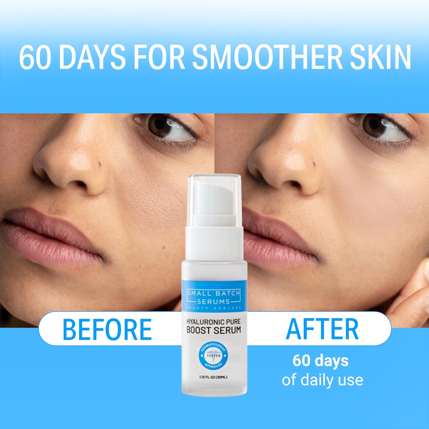 Pure Hyaluronic Acid Face Serum for Women - For Dull, Dry Facial Skin w/Ultra Moisturizer HA Acido Hialuronico - Anti Aging Daily Plumping Hydrating Skincare Serum - Alcohol Fee - Made in USA