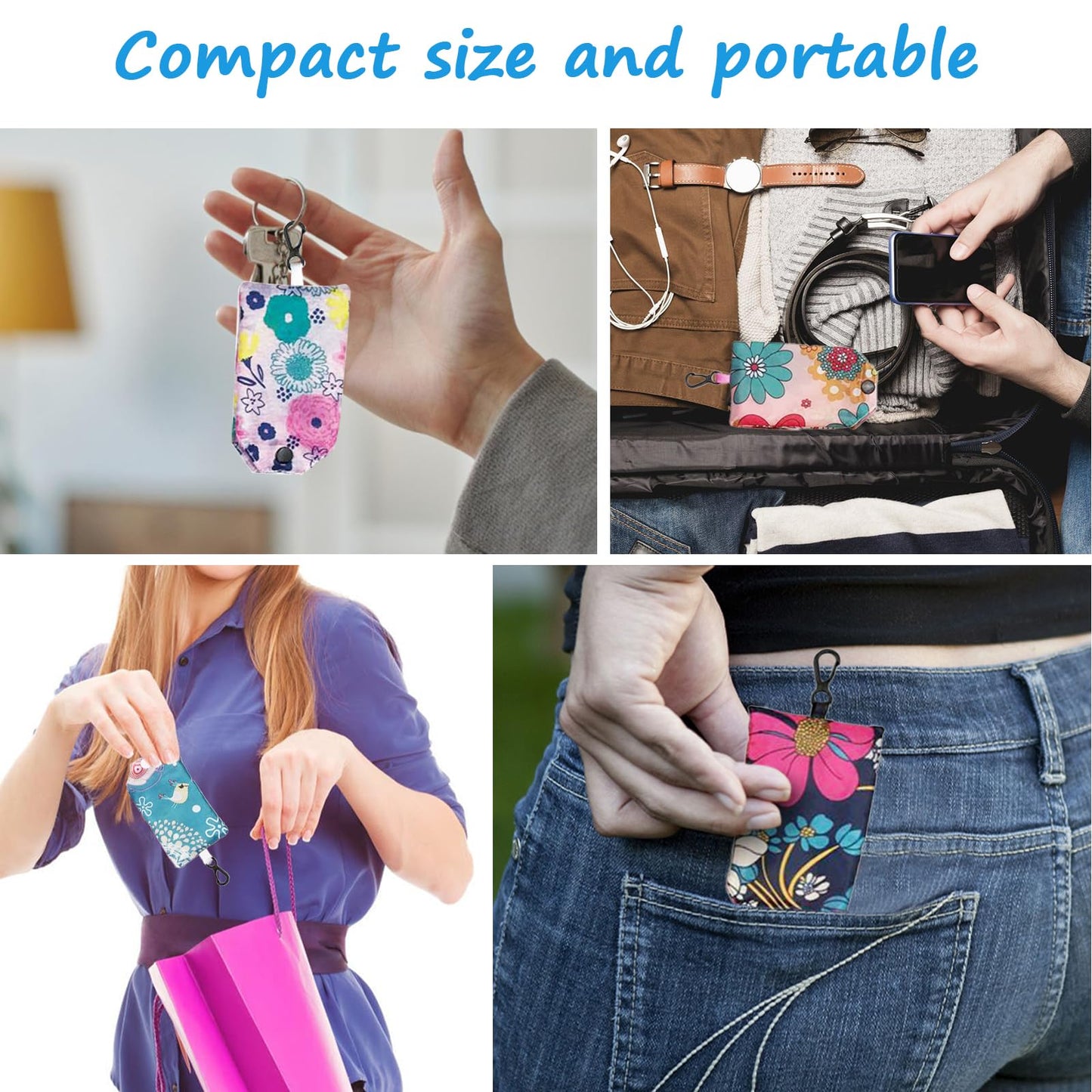 6 Pcs Reusable Shopping Bags Foldable, Machine Washable Shopping Grocery Bags in Pocket , Eco-Friendly Travel Recycle Shopping Bags, Waterproof Pouch Tote Bags for Daily Shopping Supplies load