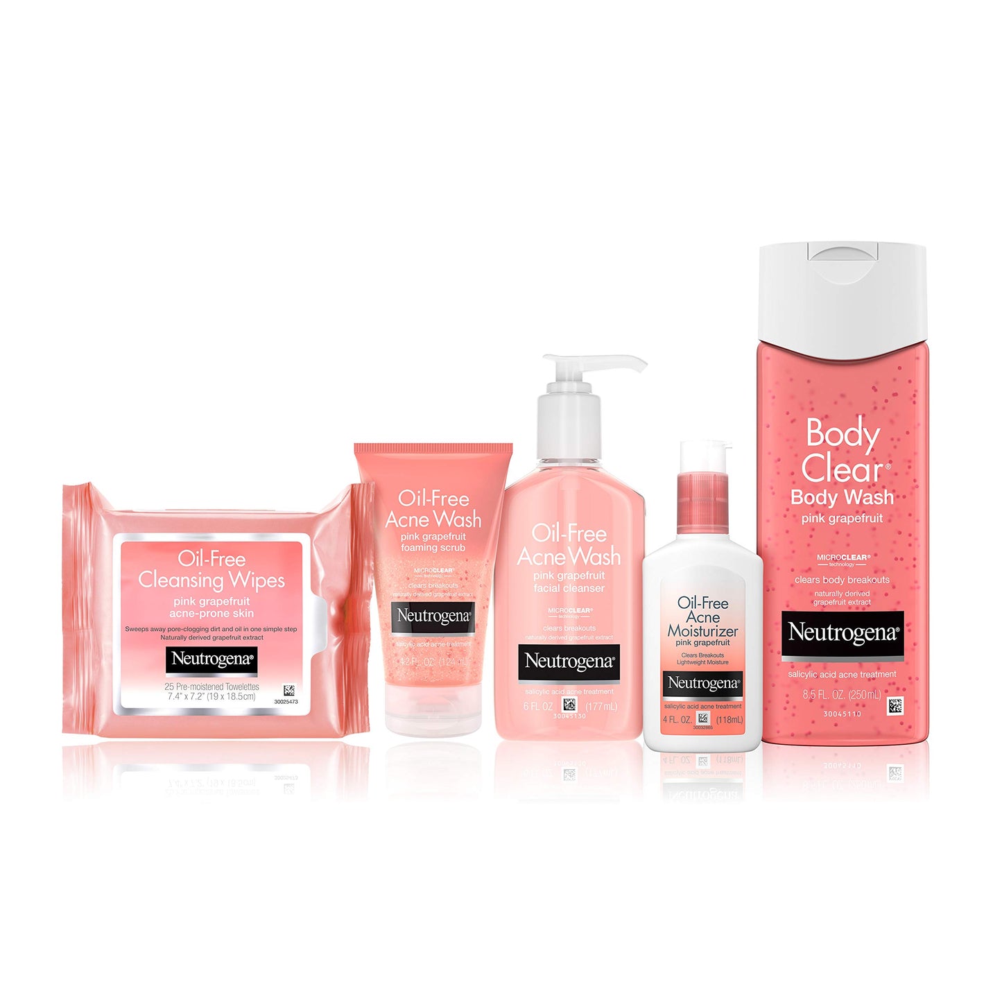 Neutrogena Oil Free Pink Grapefruit Acne Face Wash with Vitamin C, 2% Salicylic Acid Acne Treatment, Gentle Foaming Vitamin C Facial Scrub to Treat & Prevent Breakouts, 6.7 fl. oz