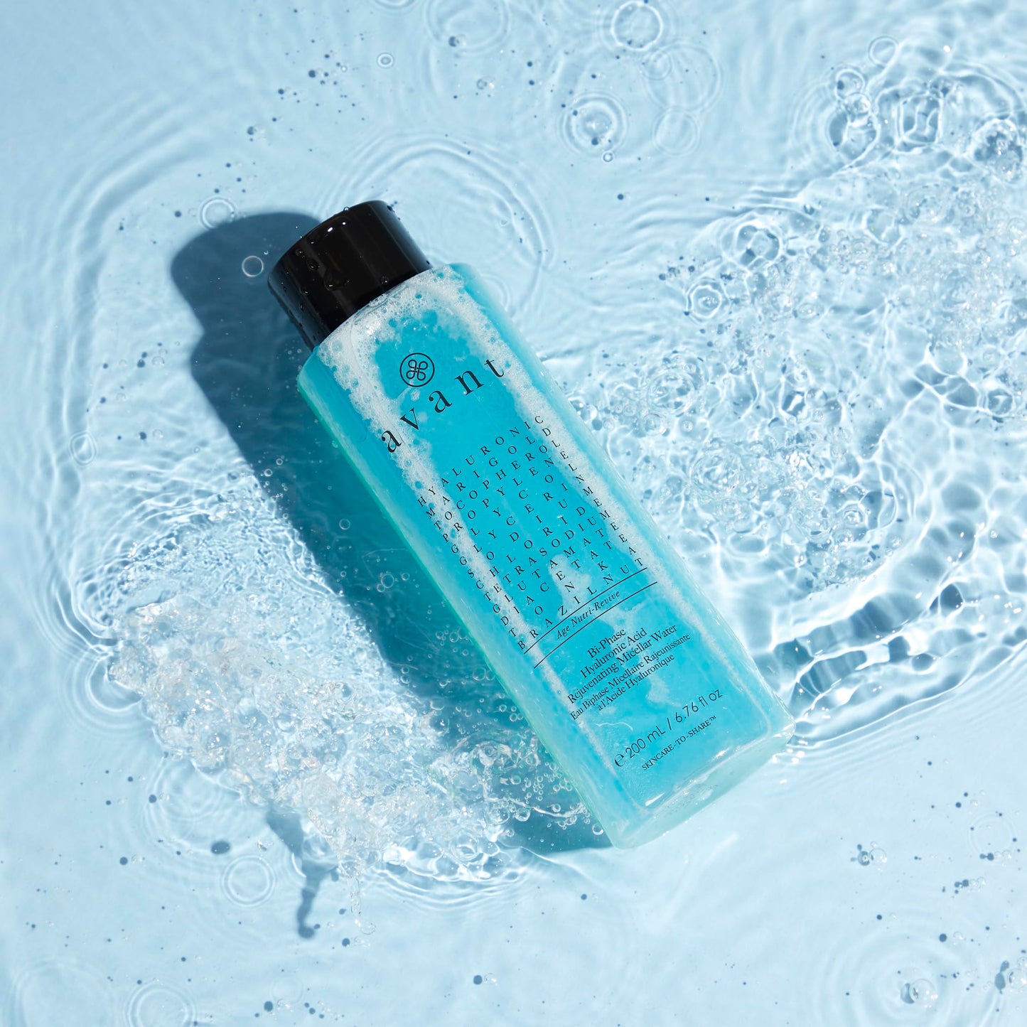 Avant | Bi-Phase Hyaluronic Acid Rejuvenating Micellar Water | 1x 6.76 fl oz | Anti-Ageing, Brightening, Helps Reduce Wrinkles & Improve the Appearance of Sagging Skin & Uneven Skin Tone