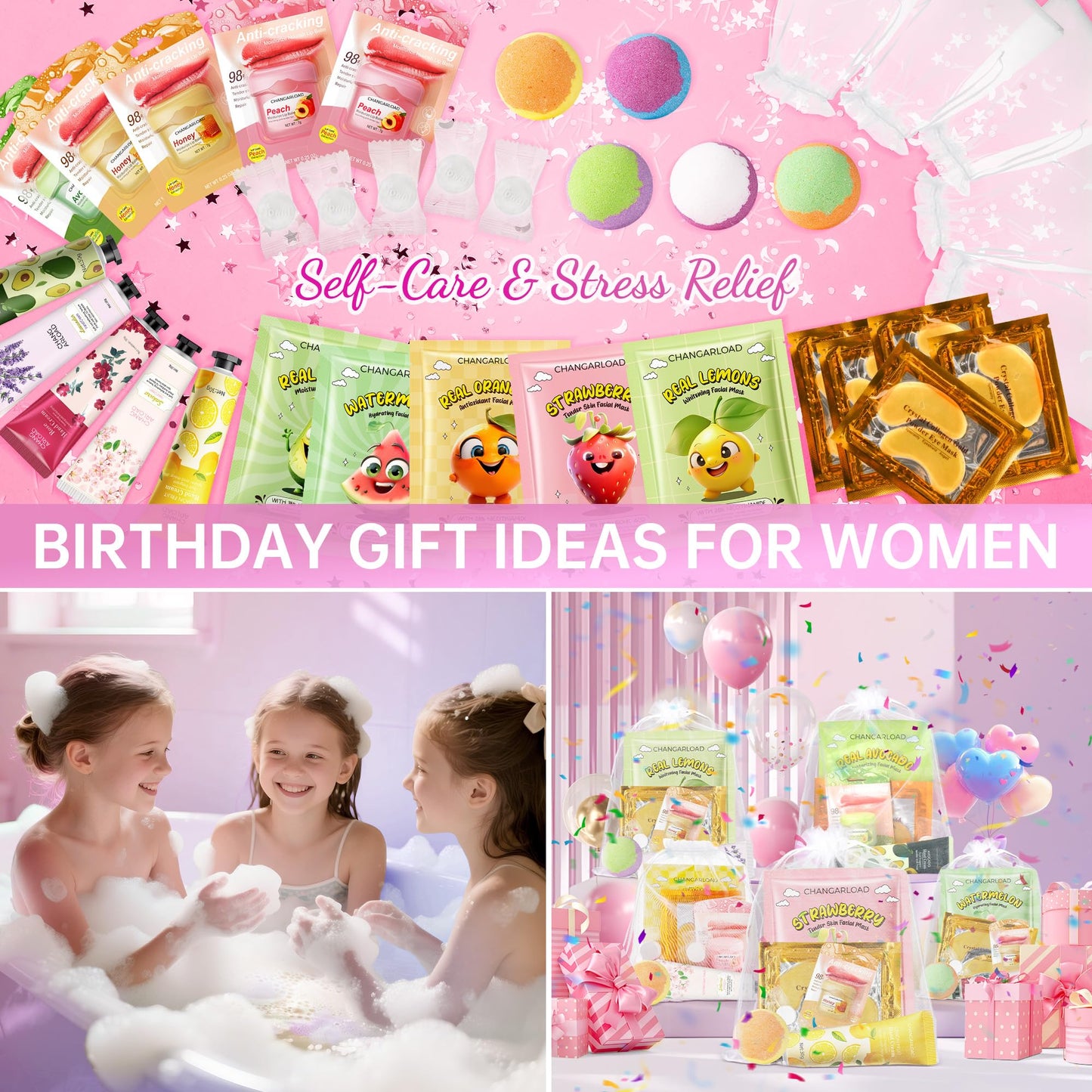 70-Piece Spa Party Kit for 10 People, Girls Spa Night Set & Spa Kit for Girls Ages 10-12 | Includes Bath Bomb, Face/Eye Mask, Lip Balm, Hand Cream, Towe, Gift Bag | Spa Day (Spa Set 10 people-70pcs)