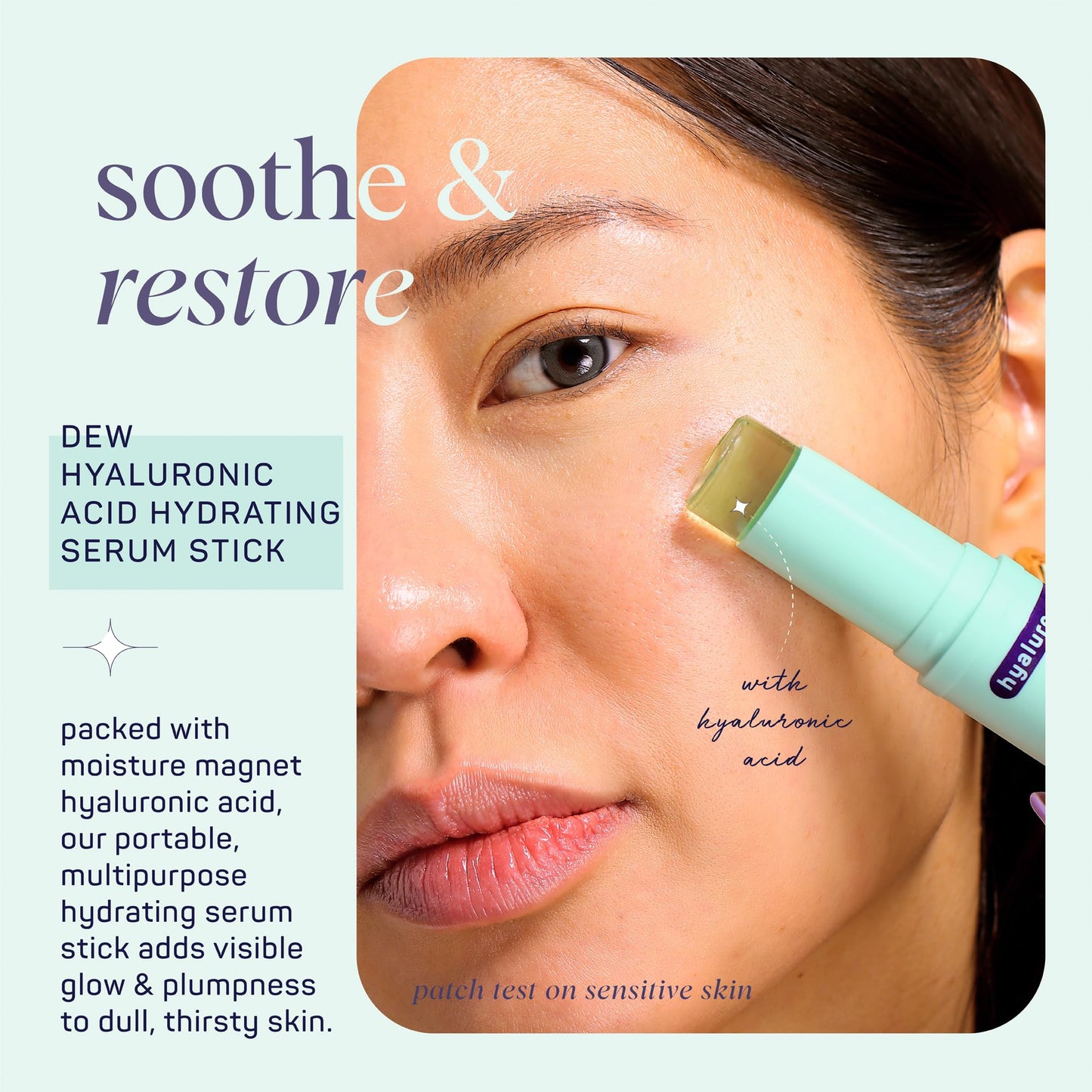 SpaLife Beauty Dew Hyaluronic Acid Hydrating Serum Stick Balm for Face –– For Moisture & Skin Strengthening – Targets Tightness, Dryness, Dehydration, & Dullness – Travel-Friendly – Multipurpose