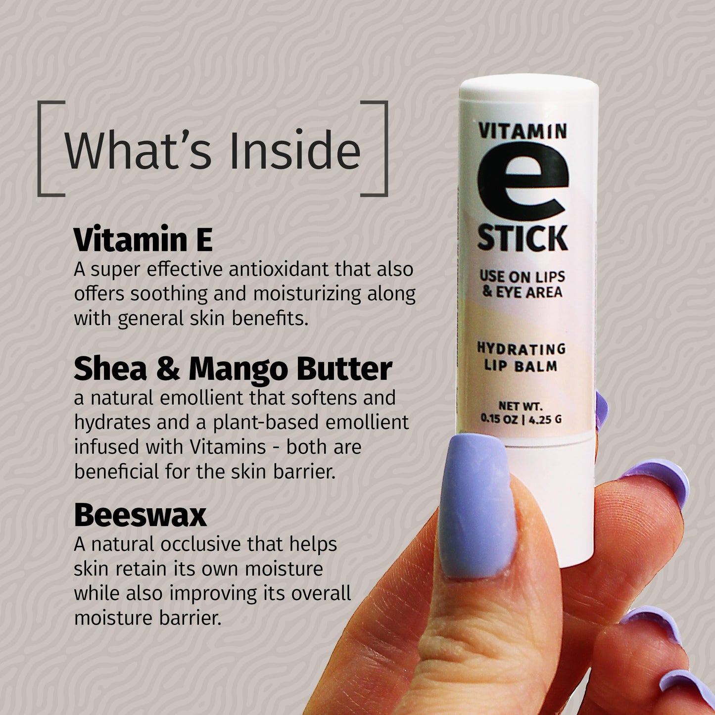 Reviva Labs Vitamin E Stick - Hydrating Lip Balm for Chapped Lips & Under Eye Care - Moisturizing with Beeswax, Shea Butter & Allantoin - Vitamin E Lip Balm for Men & Women (Pack of 12)