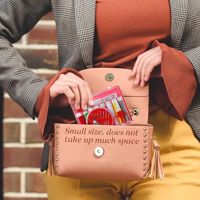 Knitgrip 12 Pack Small Sewing Kit Bulk Emergency Sewing Kit Mini Storage Box with Threads Scissors Needles for Home Travel Beginner