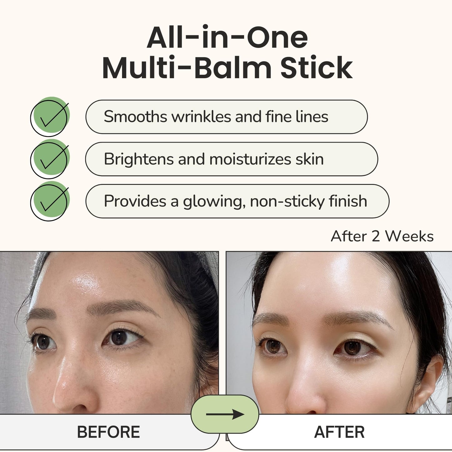 Petite Pluie Vegan Face Serum Stick (0.35 oz) with Green Tea, Collagen, and Niacinamide For Anti-Aging & Moisturizing Balm Stick, Hydrating Stick For Face Korean