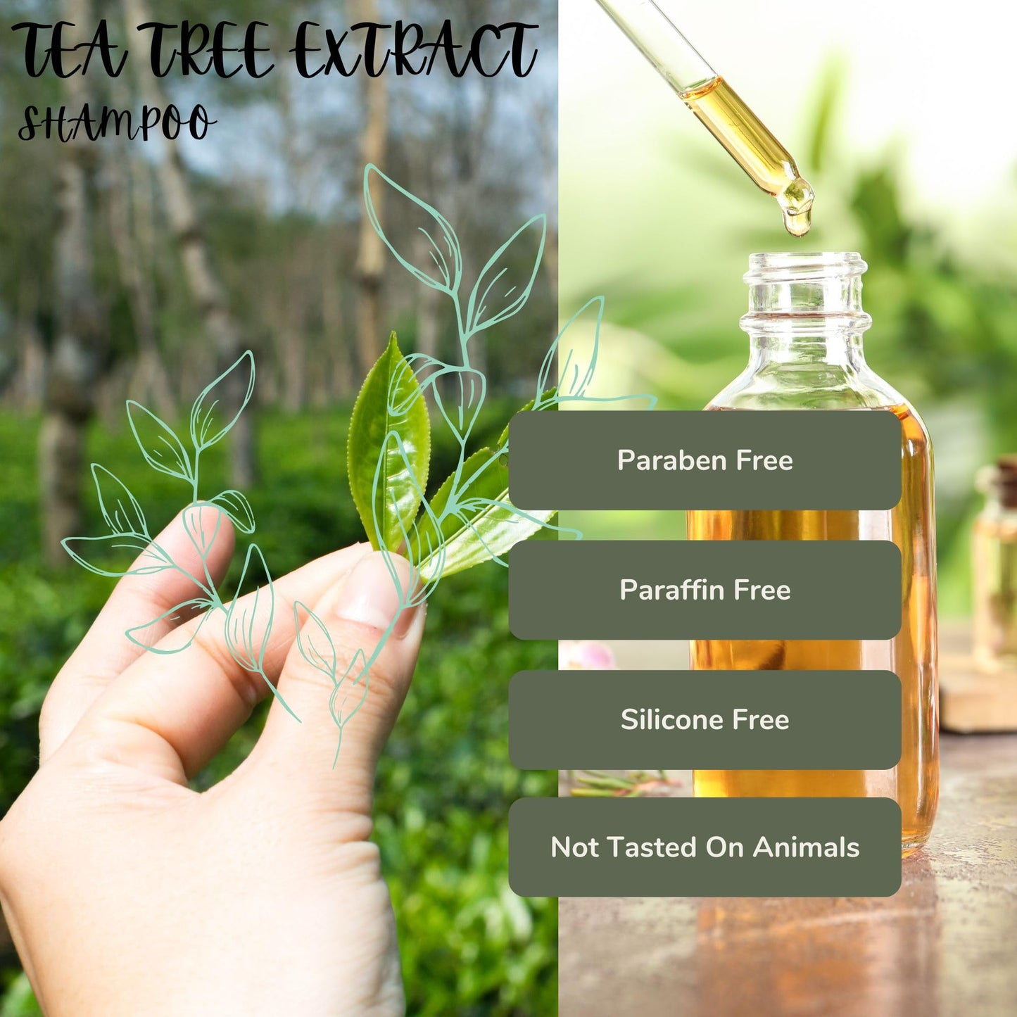 Tea Tree Shampoo & Conditioner Bars Set - Infused with Biotin, Argan Oil, Shea Butter, Citric Acid | Premium Hair Care for All Hair Types | Revitalizing & Nourishing | Travel Shampoo & Conditioner