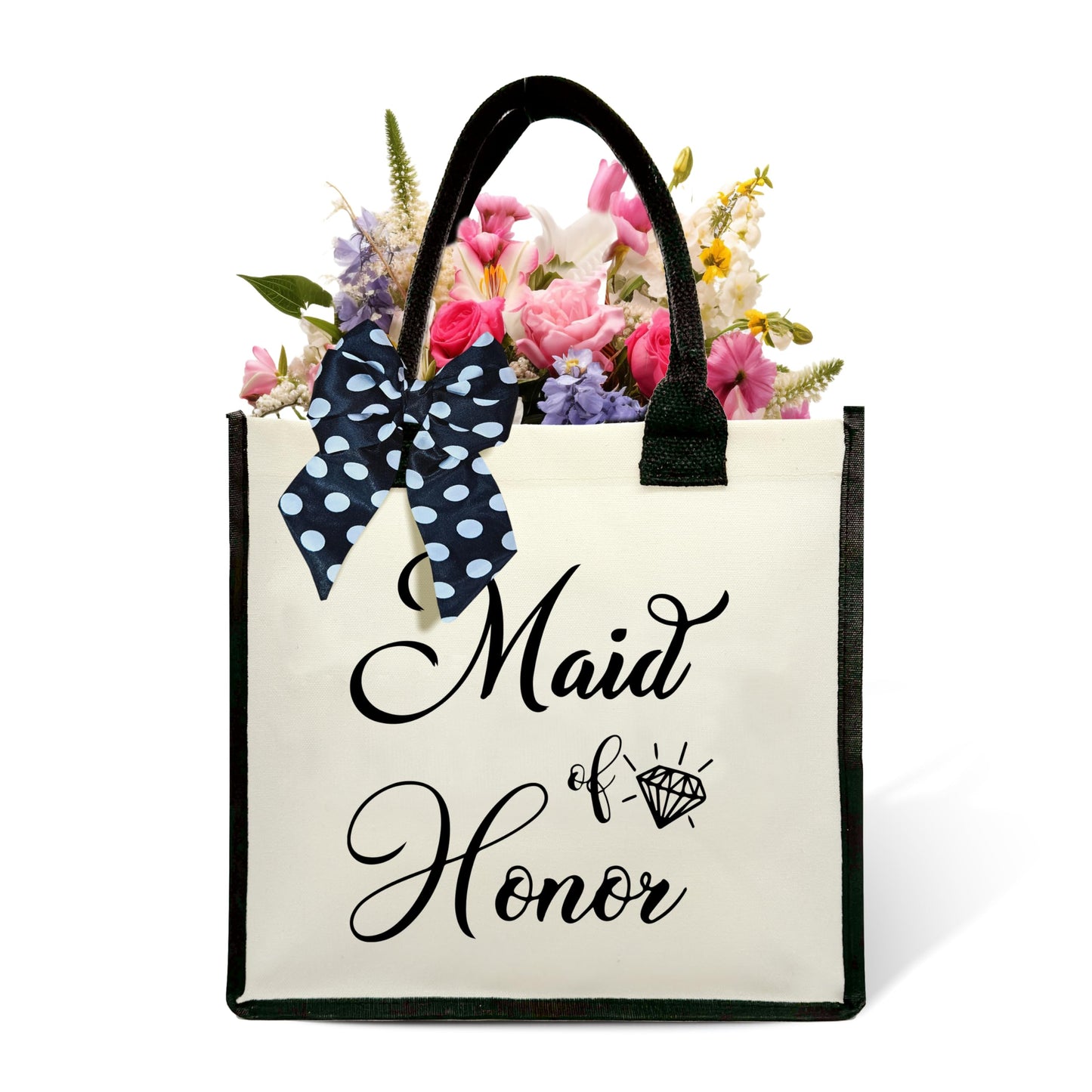 Maid Of Honor Shoulder Beach Bag, Bridesmaid Gifts For Women, Proposal Set, Bridal Shower Canvas Tote Bag, Honeymoon Shopping Bag, Wedding Bachelorette Engagement Party Gifts -61