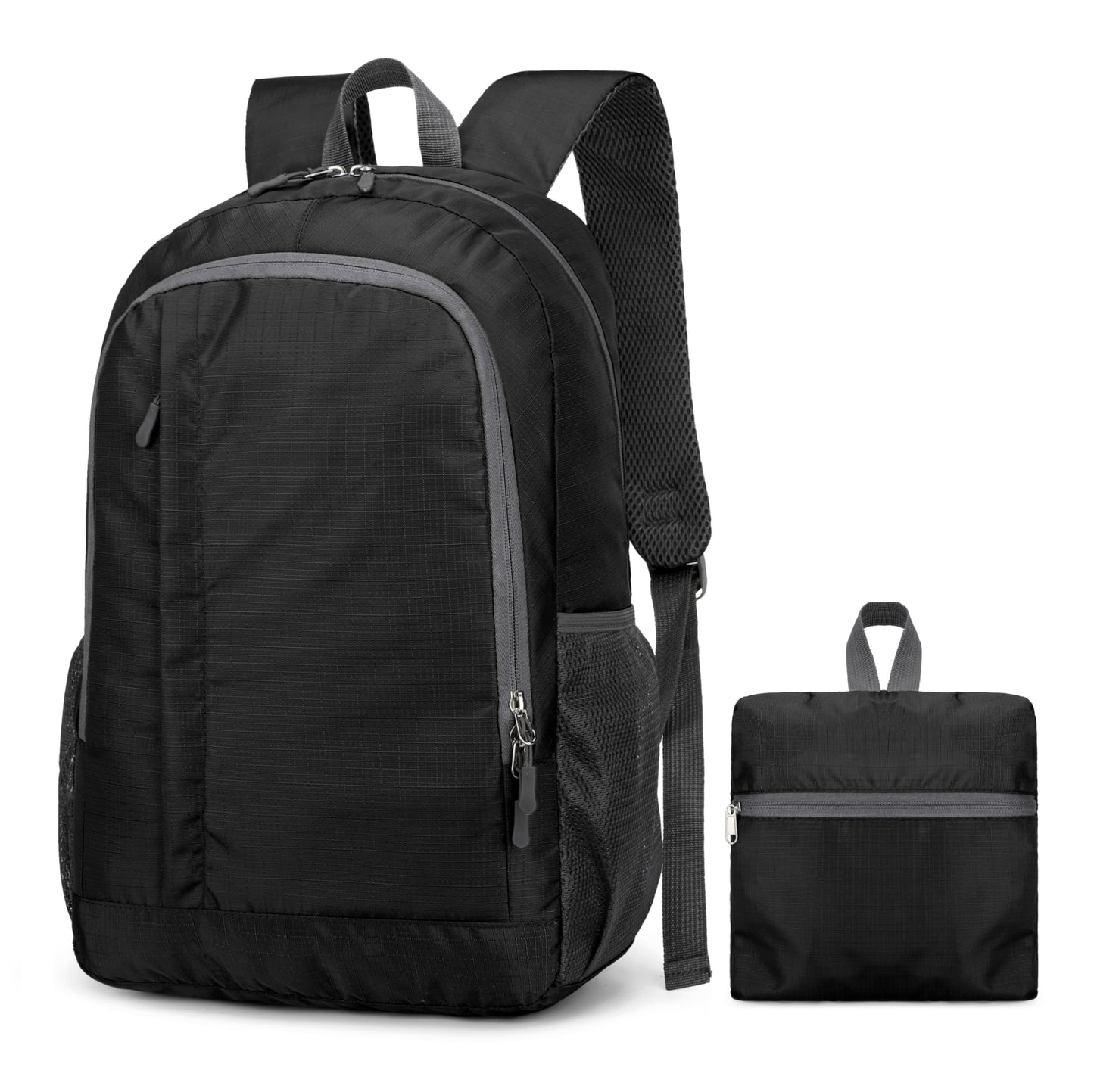 Gagashoo Ultra Lightweight-Packable-Hiking-Backpack Small Foldable Travel Camping Daypack Casual Outdoor Water-resistant 25L Backpacks (Black)