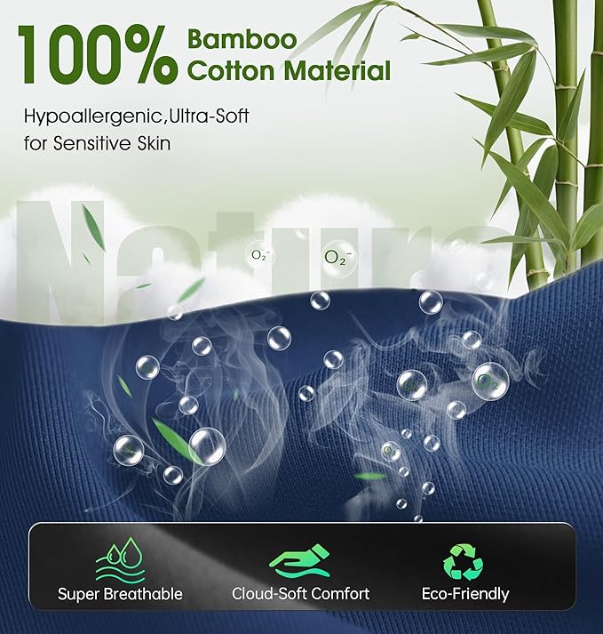 Sleep Mask with Headphones Bluetooth 5.4, LC-dolida Wireless Music Eye Mask for Sleeping Headphones with Soft Bamboo Cotton Cooling Breathable,Ultra-Thin Stereo Speaker for Side Sleepers