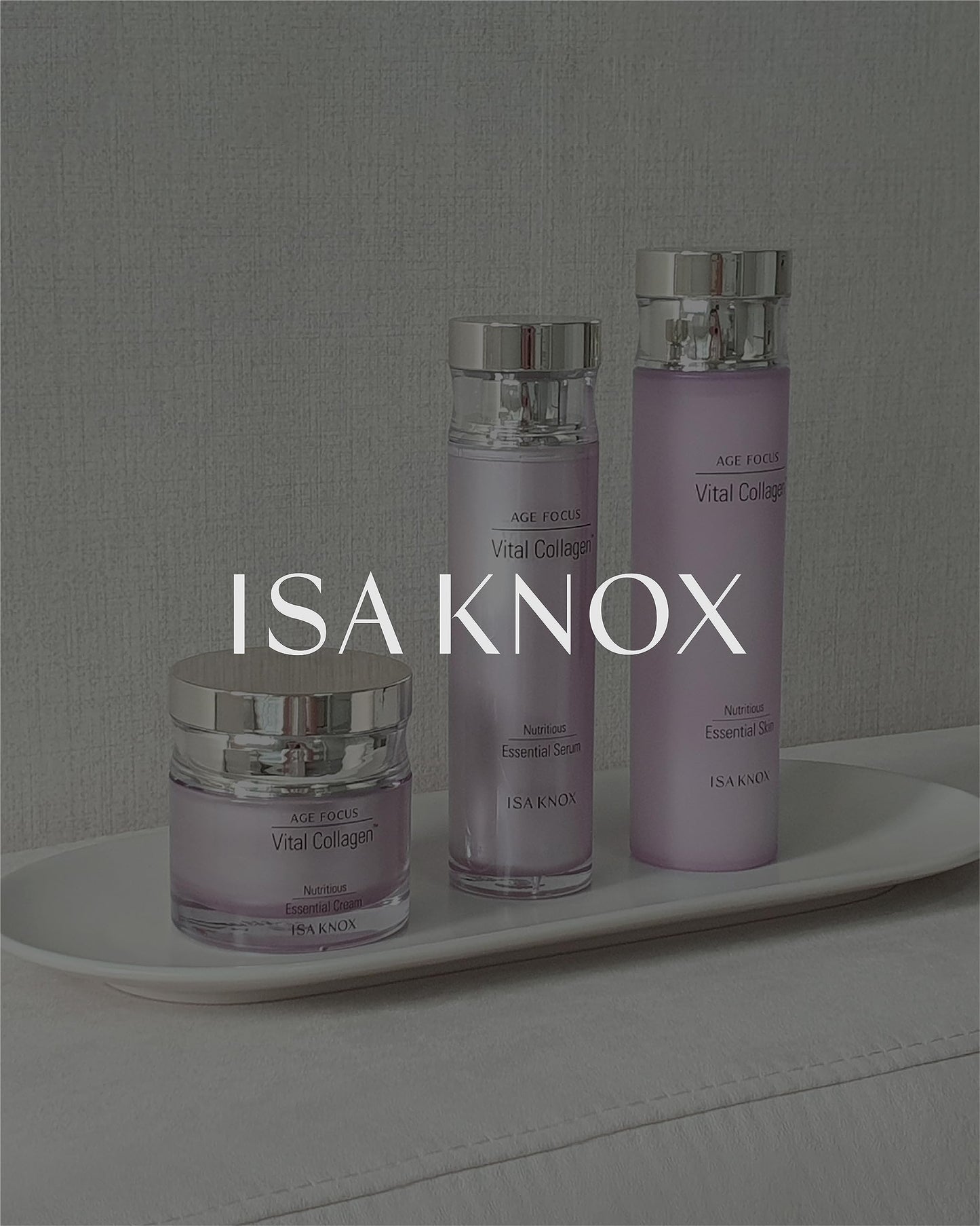 ISA KNOX AGE FOCUS VITAL COLLAGEN Essential Serum (2.4fl oz) - Korean Skin Care, Ampoule by LG Beauty. Hydrolyzed Collagen, Vitamins C, B12 & E