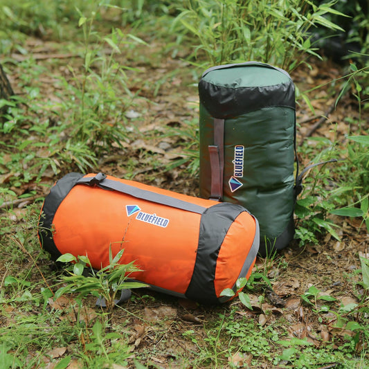 Azarxis Compression Sack 14L 23L Compression Stuff Sack Water-Resistant Ultralight Sleeping Bag Stuff Sack - Space Saving Gear for Camping Hiking Travel (Dark Green, XL)