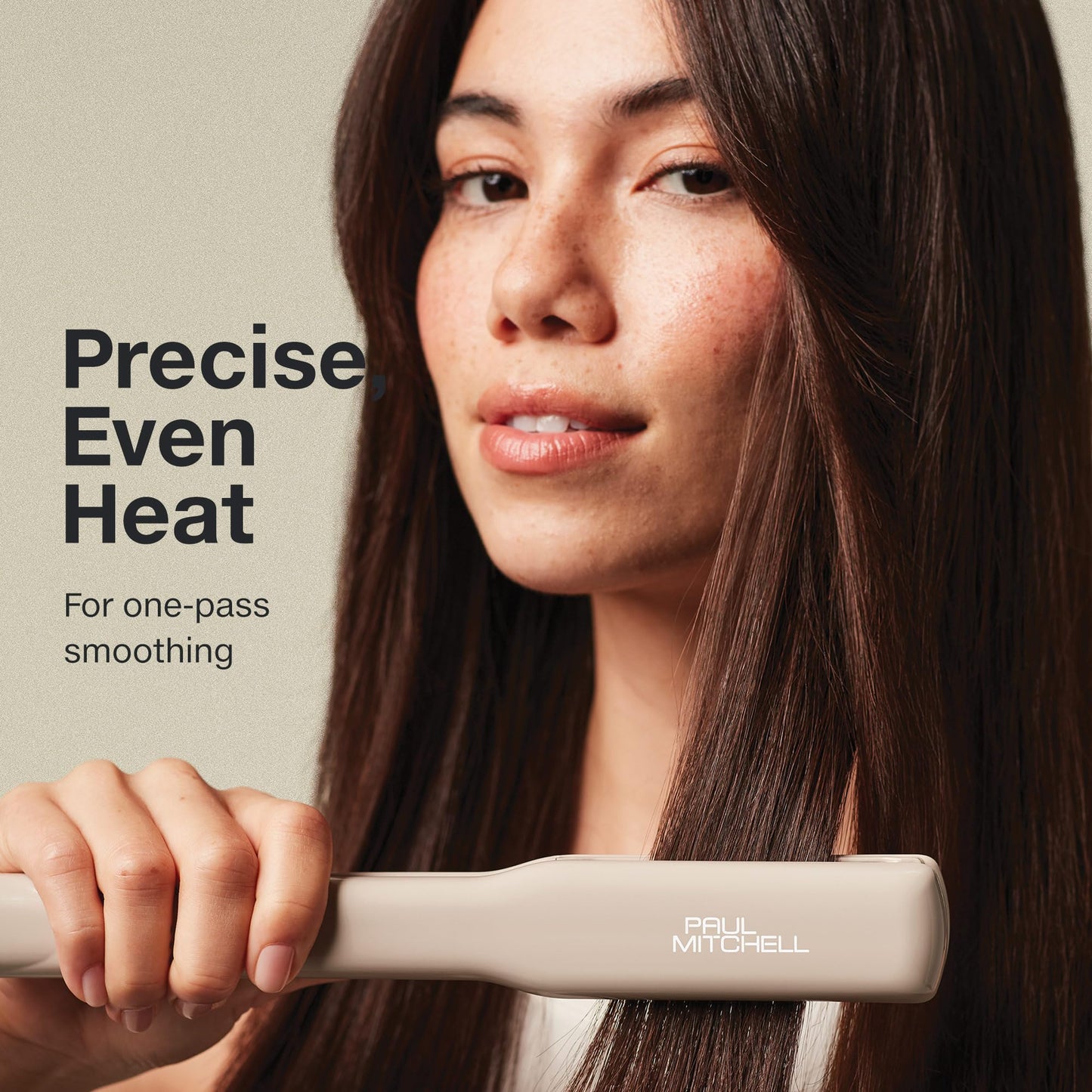 Paul Mitchell Smooth+ Ceramic Flat Iron, Adjustable Heat Settings, for Smoothing + Straightening, 1.25"