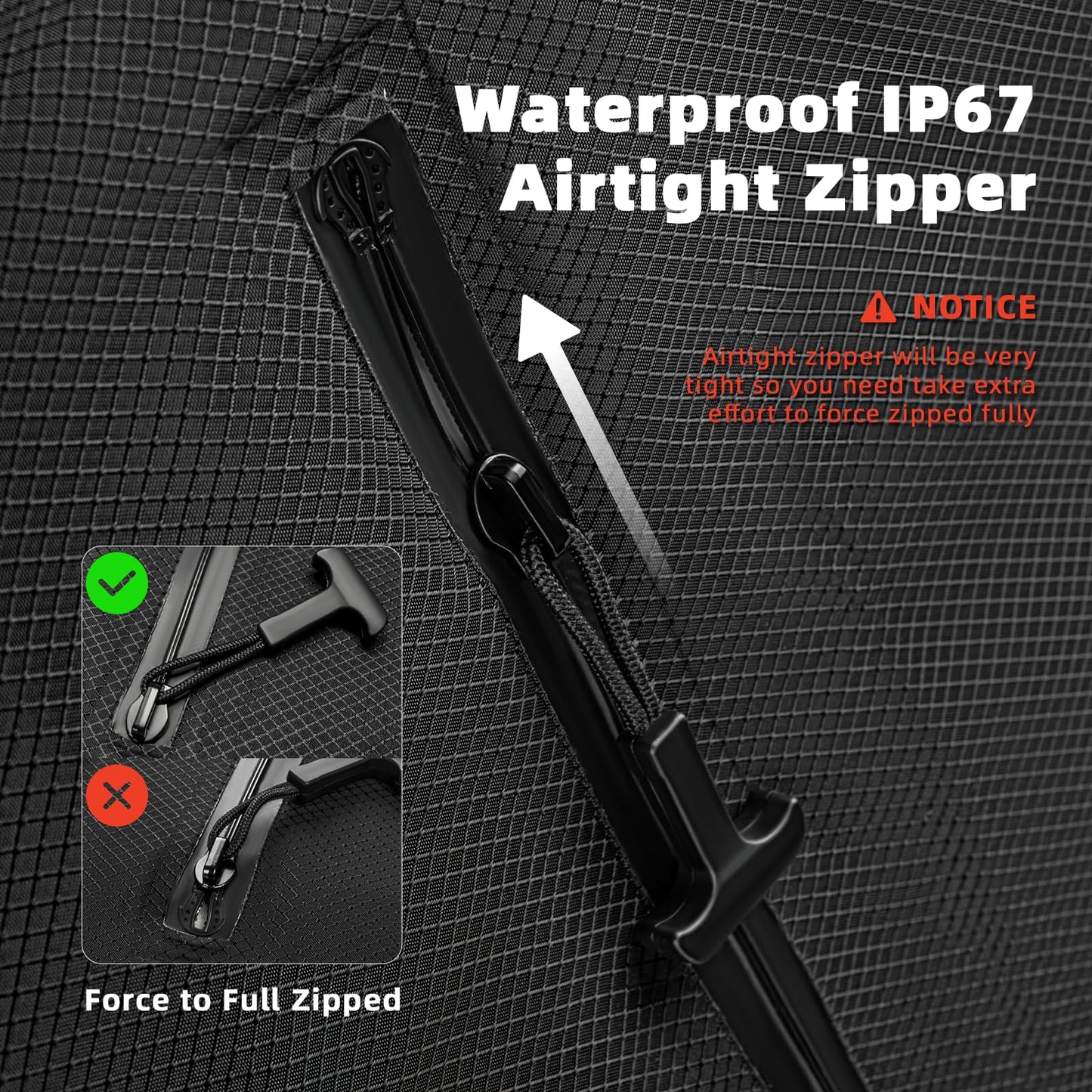 Luvan Travel Vacuum Bags for Luggage, Reusable Space Saver 33L Compression Clothing Packing Storage Organizer Cube for Carry On Suitcases and Backpack, IP67 Waterproof (1PC No Pump)