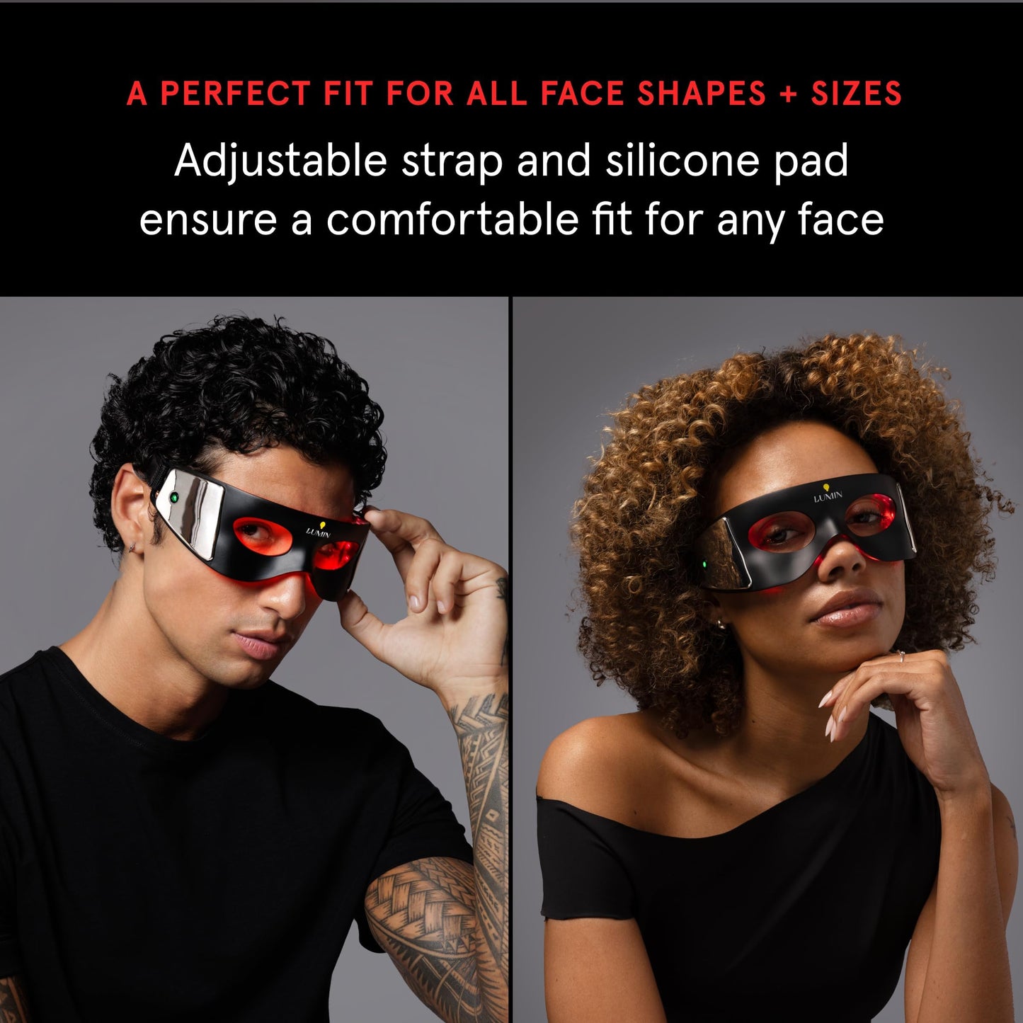 Luminator LED Eye Mask for Men and Women Skincare - Anti-Aging, Boost Collagen, Reduce Dark Circles & Wrinkles, Red Light Therapy for Under-Eye Treatment & Rejuvenation - Only 3 Minutes a Day