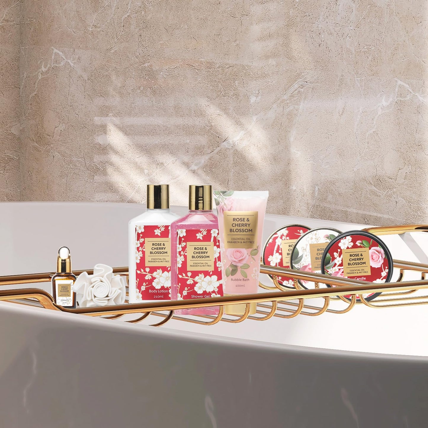 Mothers Day Gifts for Mom Spa Gift Set for Women 17Pcs Luxury Bath & Body Gift Set Beauty Care Kit with Necklace | Valentine's, Birthday, Christmas Gifts for Her Wife Pampering Kit Perfect for Travel