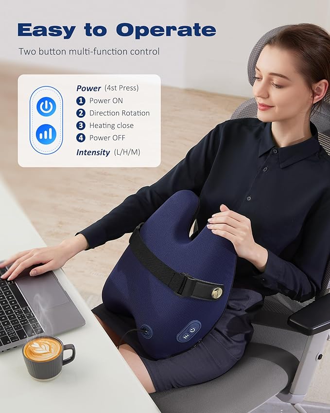 Shiatsu Neck and Back Massager with Heat, Neck and Shoulder Massagers, Deep Tissue Kneading Massage Pillow for Lower Back, Shoulder, Leg Muscle Pain Relief, Relax Gift for Woman Man