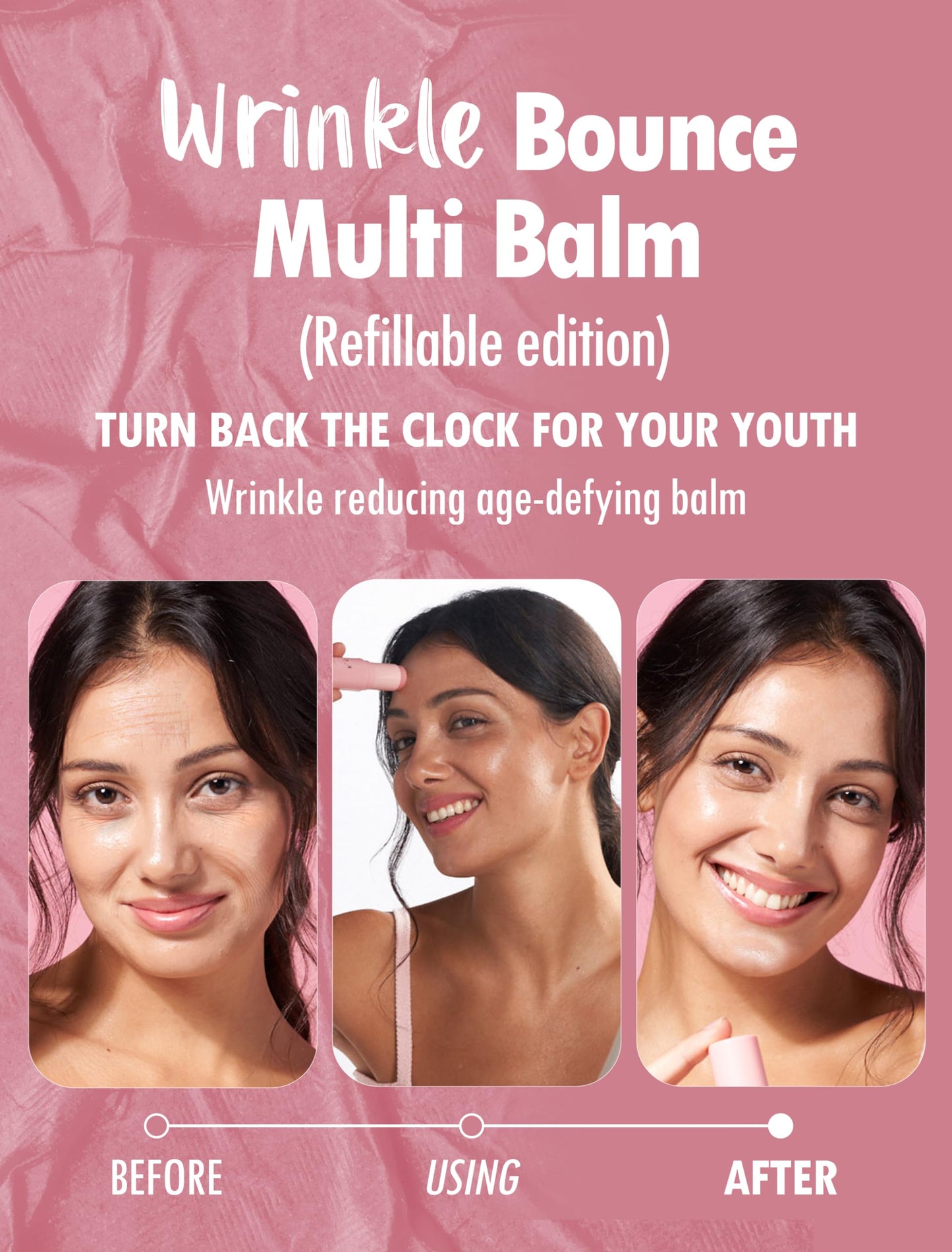 KAHI Wrinkle Bounce Multi Balm - REFILLABLE EDITION + Refill Kit | All-in-One Hydrating Lip Balm Eye Neck Cream Make Up Base & Face Mist Moisture Balm Stick Daily Face Moisturizer (0.32 oz)