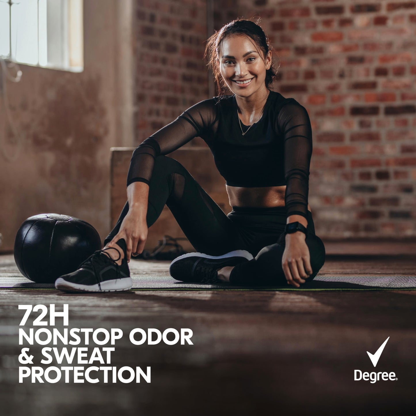 Degree Advanced Protection Antiperspirant Deodorant Vanilla & Jasmine for 72-Hour Sweat & Odor Control for Women, with Body Heat Activated Technology, 2.6 oz