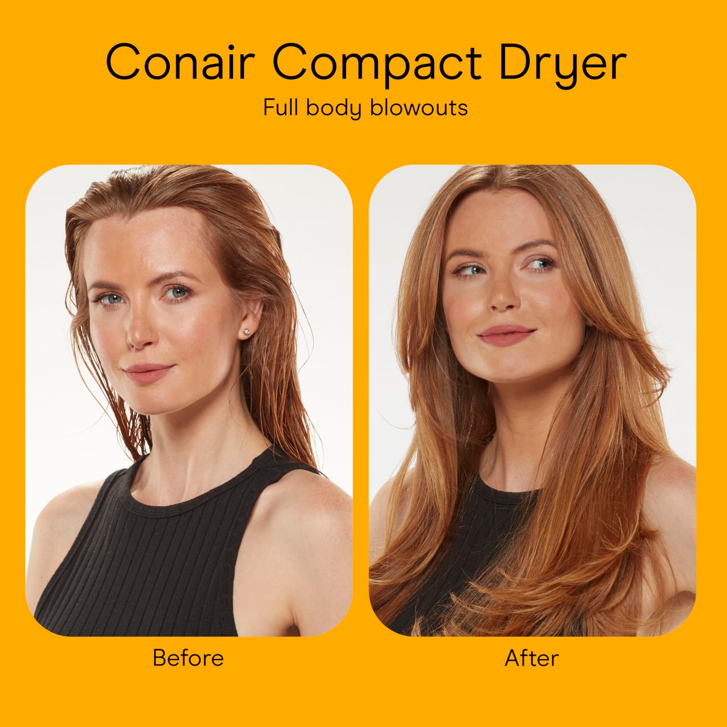 Conair Travel Hair Dryer with Dual Voltage, 1600W Compact Blow Dryer with Folding Handle, Blue