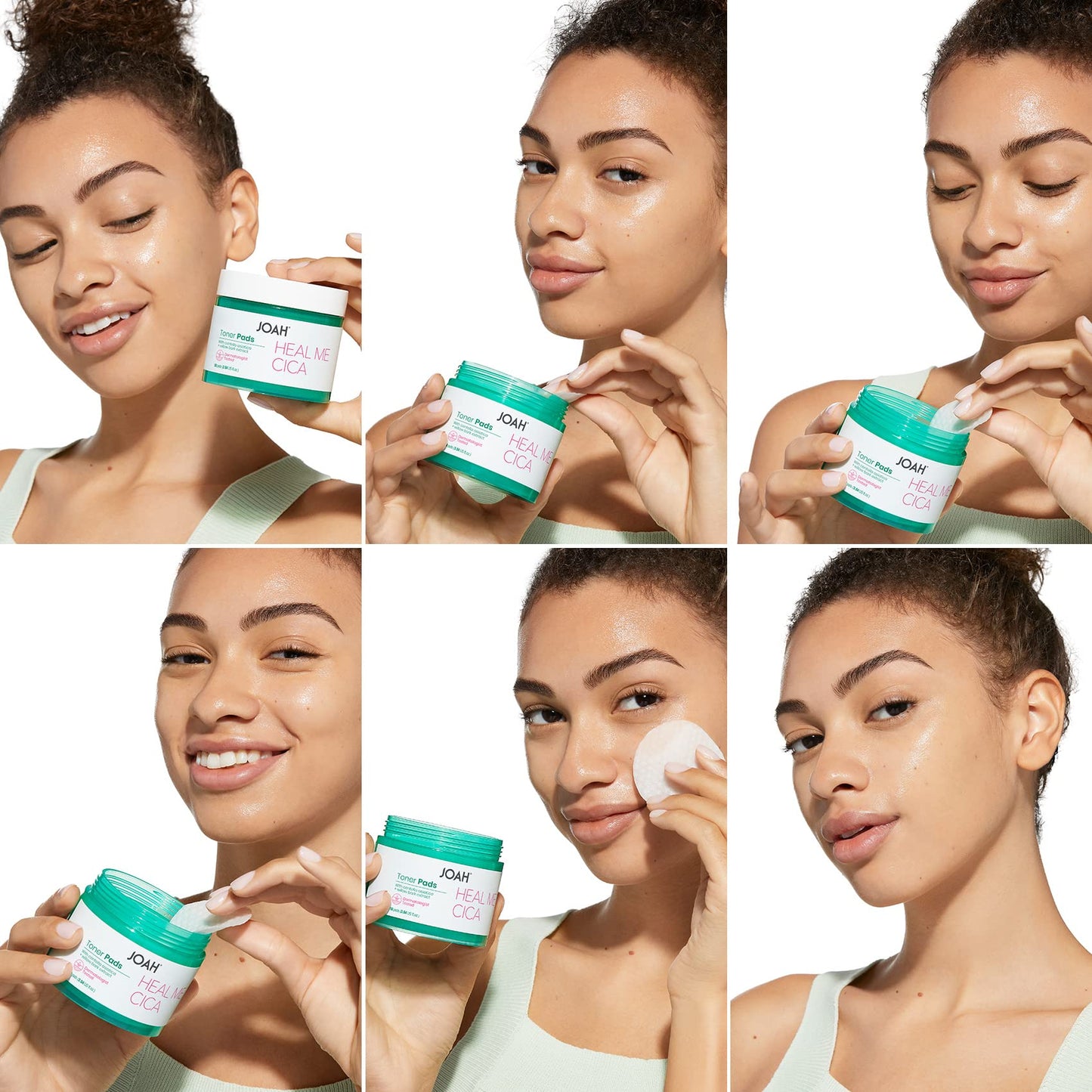 JOAH Heal Me CICA Face Toner Pads, Centella Asiatica for Soothing, Calming, Balancing Sensitive and Irritated Skin, Korean Skincare, Cruelty-Free pH 5.5, Hypoallergenic, 50 Pads