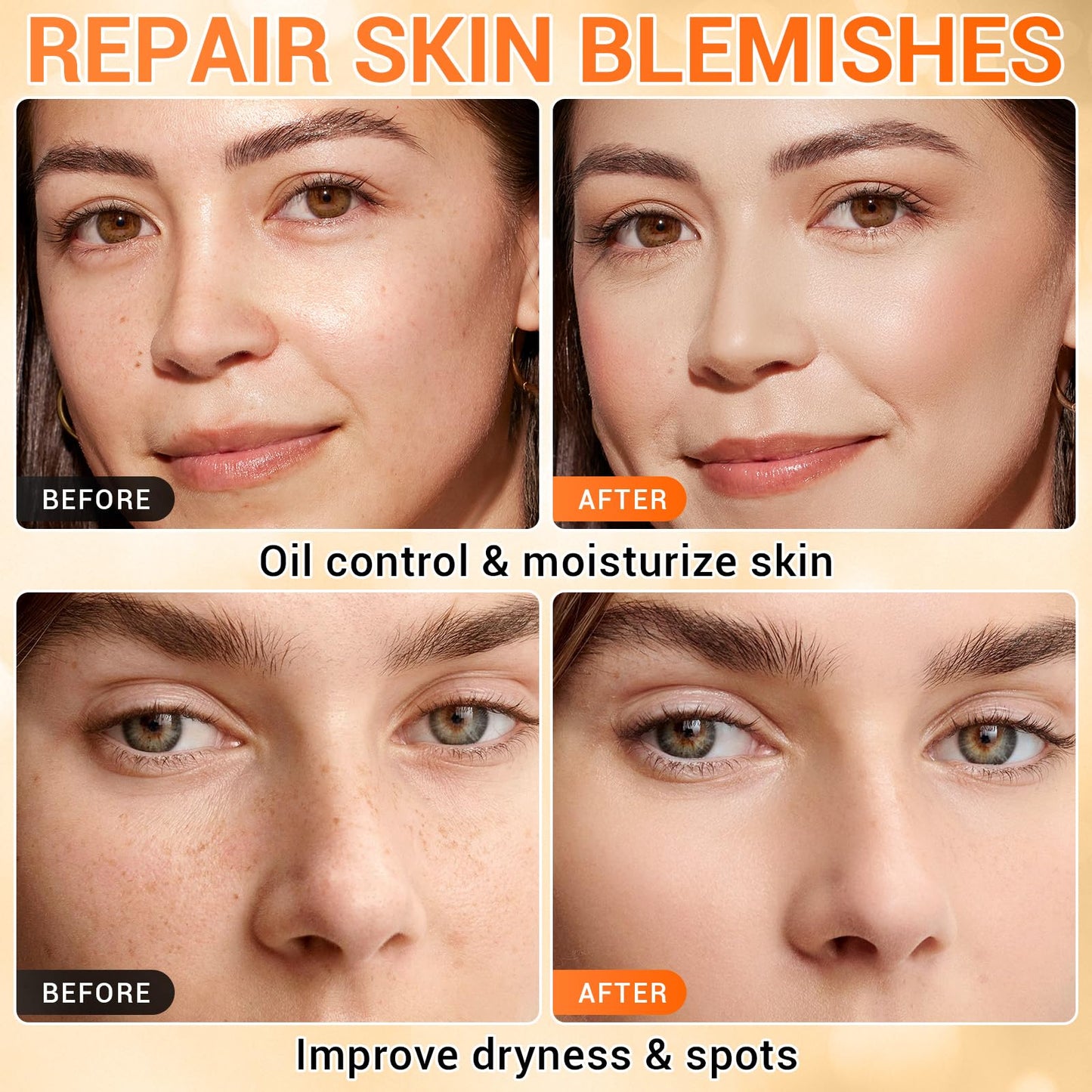 Vitamin C Serum with Niacinamide, 30 Pcs Vitamin C Collagen Serum for Face, Anti Aging Face Serums for Fine Lines, Spots & Wrinkles, Intense Hydration, Boosts Collagen Daily Skin Care Ampoule Essence