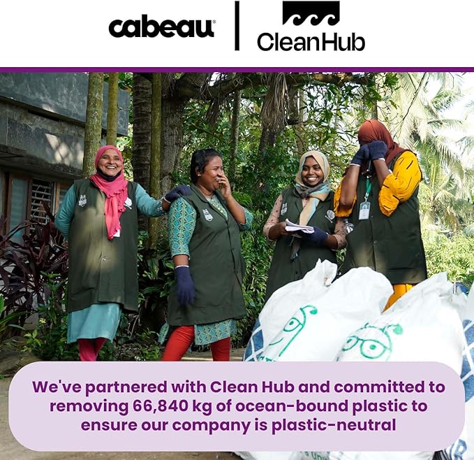 Cabeau Best Neck Pillow for Travel – Evolution Earth Deluxe – 360° Head, Neck and Chin Support for Sleeping – Sustainable Memory Foam - Removable, Washable Cover with Compact Carrying Case (Water)