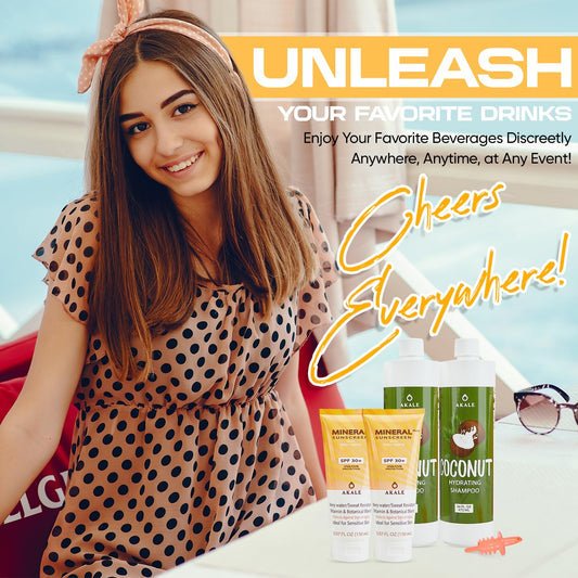 Fake shampoo & Sunscreen, Hidden Liquor Smuggling Kit, Flasks for Travel, Smuggle Your Booze Anywhere with Discretion -By AKALE, 1,246 ML