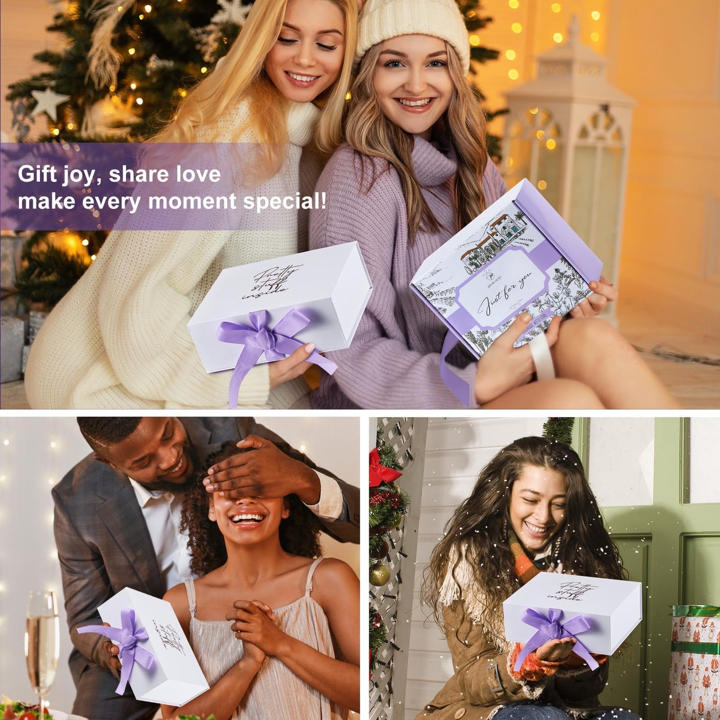 Peacoeye Gifts for Women Spa Gifts Lavender Bath Gift Baskets Relaxing Self Care Gift for Mom Her Sister Wife Auntie Home Bath Kit Care Package Birthday Friendship Gift Ideas