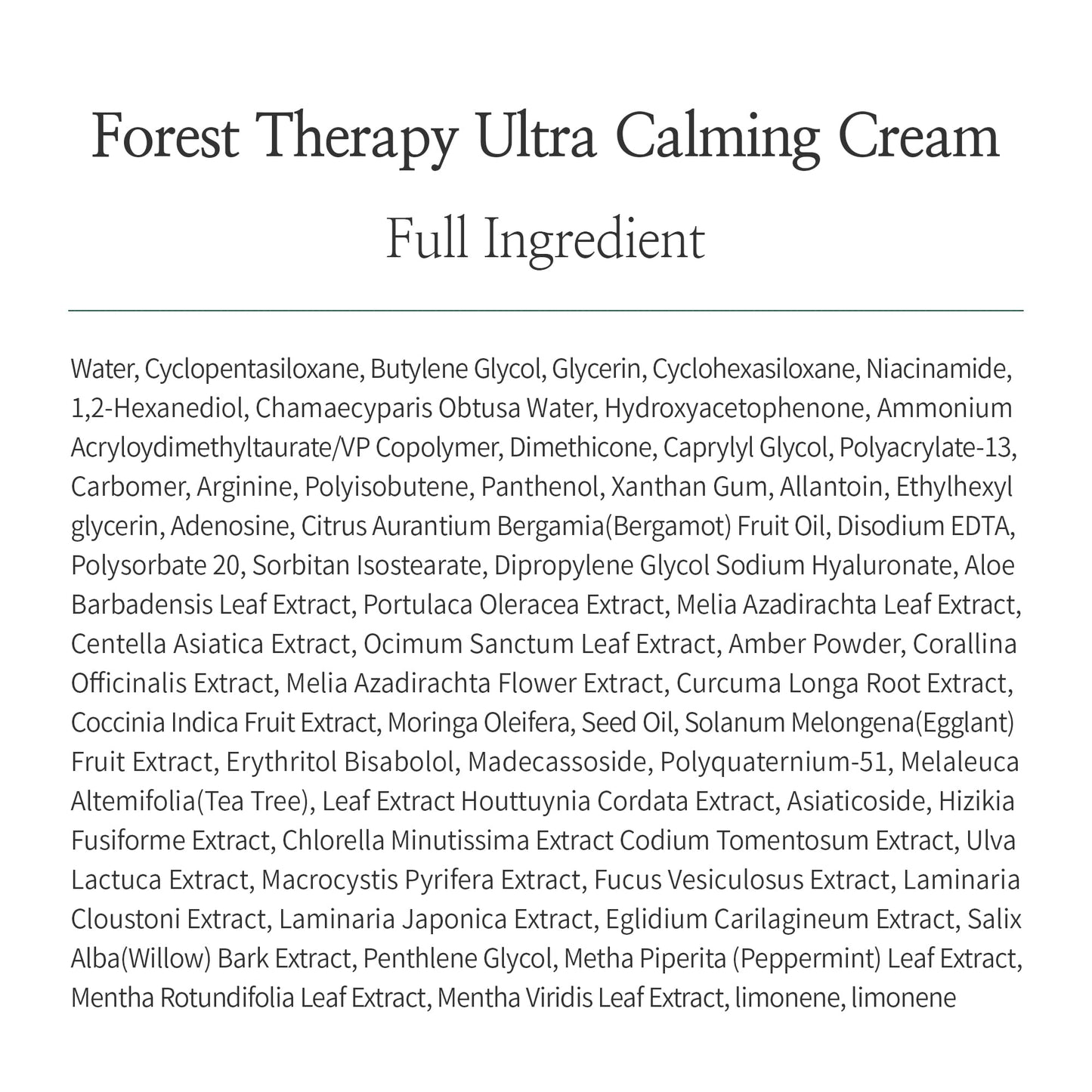 ALWAYS BE PURE Forest Therapy Ultra Calming Cream Soothing Moisturizer for Sensitive, Acne-Prone Skin - Redness Relief, Deep Hydration, Trouble Care - Korean Skin Care 2.70 Oz