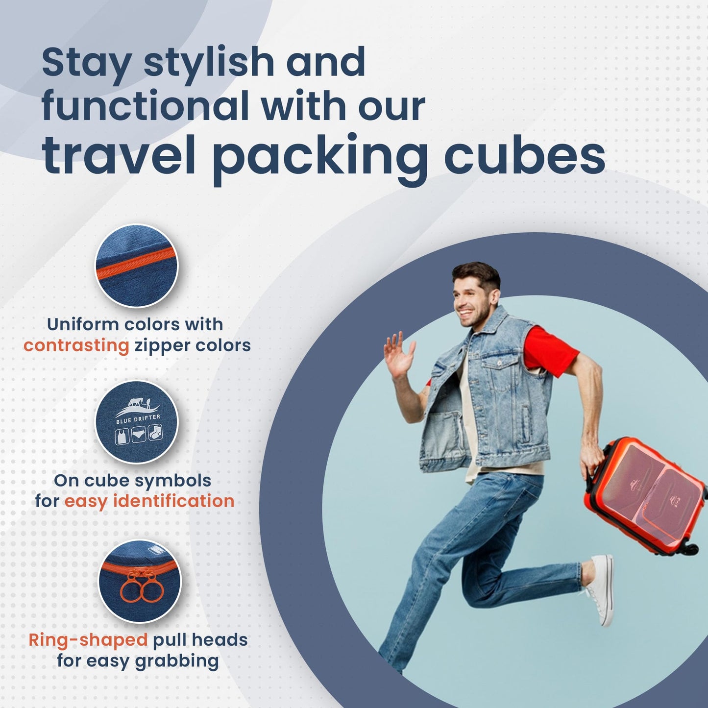 7 Set Packing Cubes for Suitcases Travel Luggage Packing Organizers,Travel Essentials Luggage Organizer Accessories Toiletry Bag Shoe Bag Laundry bag